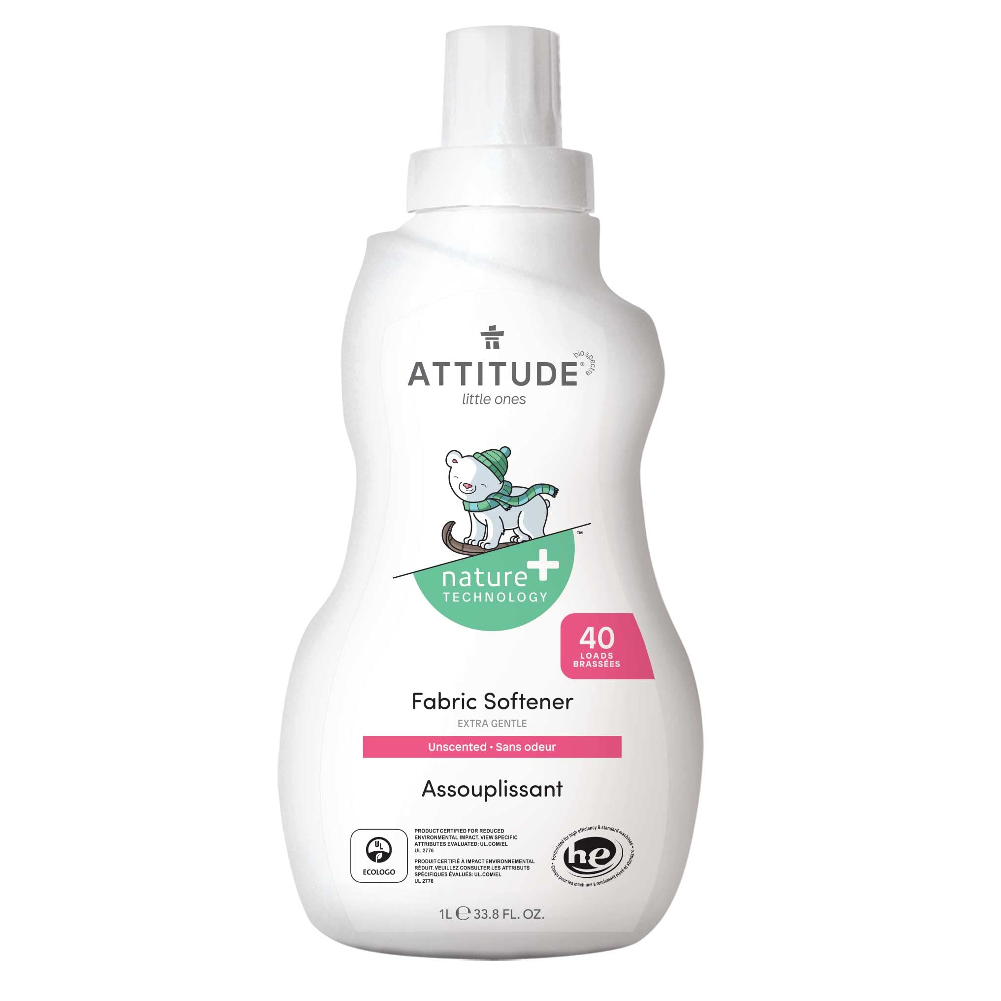 AttitudeFabric Softener - Natural - 40 loads - Fragrance Free - 1L