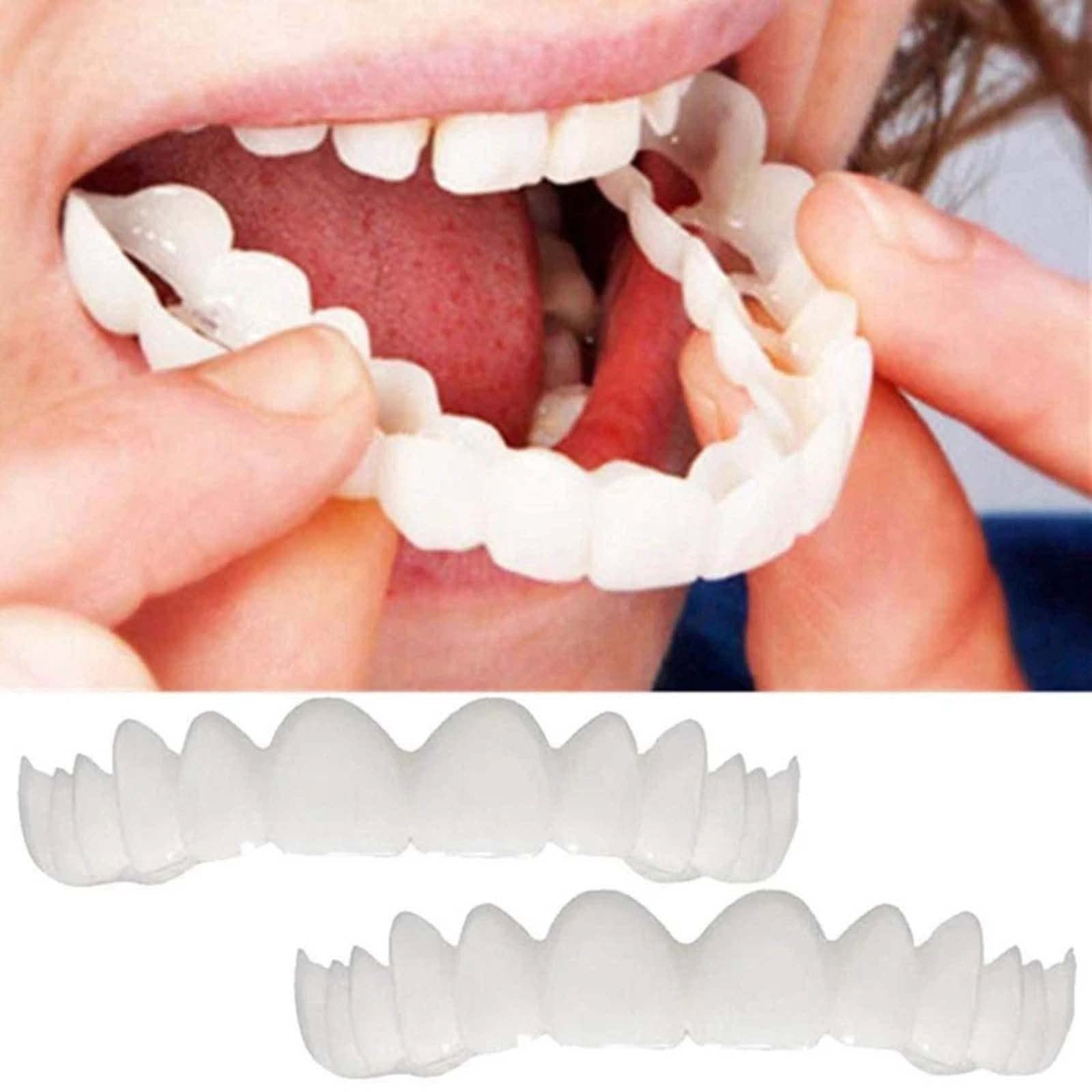 Fake Teeth Denture Teeth Temporary Snap On Veneers Cover The Imperfect Teeth Fix Confident Smile