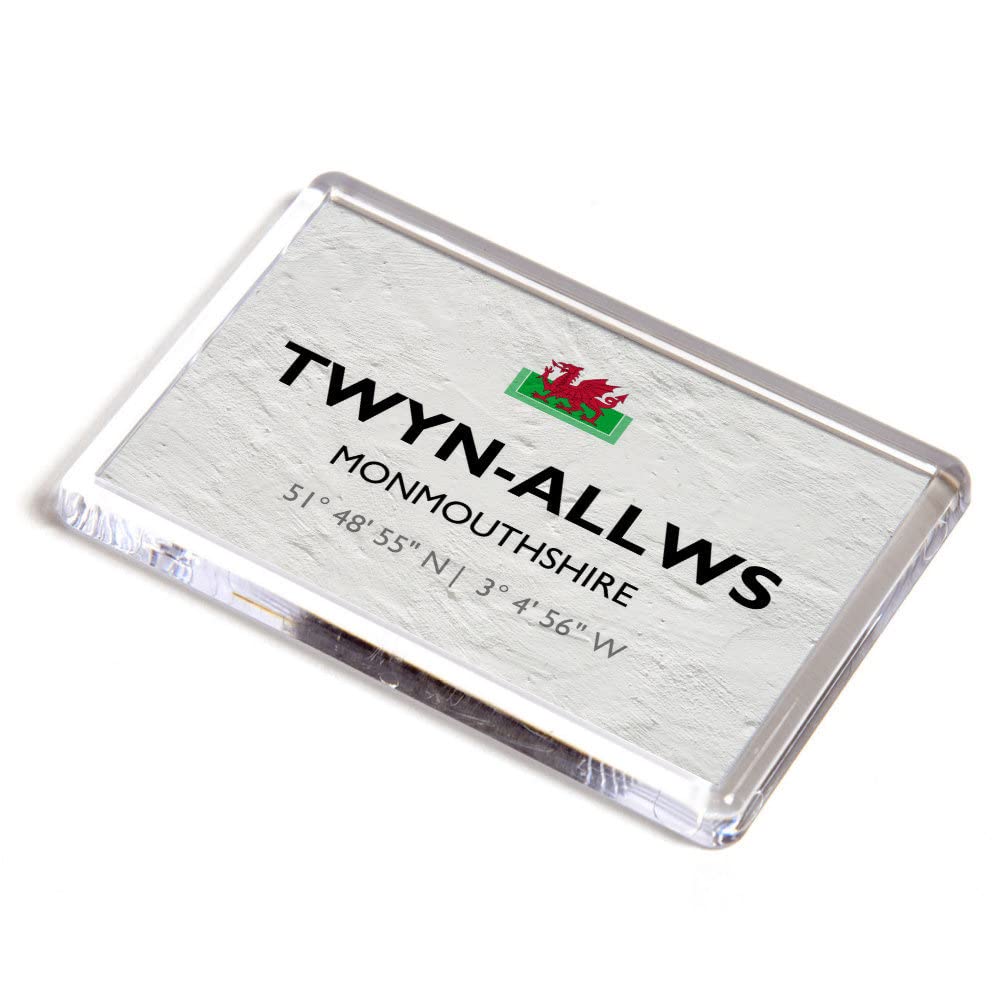 FRIDGE MAGNET - Twyn-Allws, Monmouthshire, Wales - Lat/Long SO2513