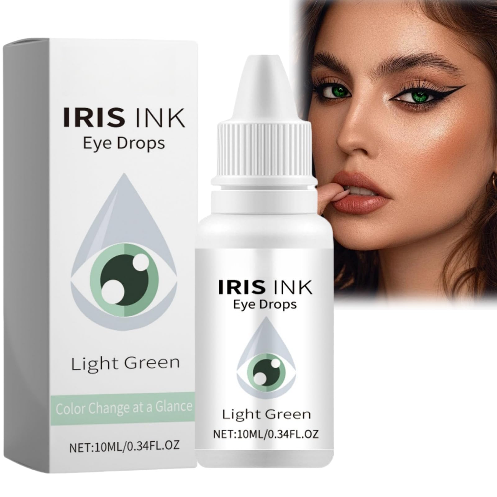 Fancy Drops Eyes Colour,Eye Drops to Improve Eye Colour,Eye Dew Dazzling Green Eye Drops,Dazzling Eye Drops,Natural Eye Drops,Brighten Your Eye Color,Moisturising Eye Drops for Dry Eyes(Green)