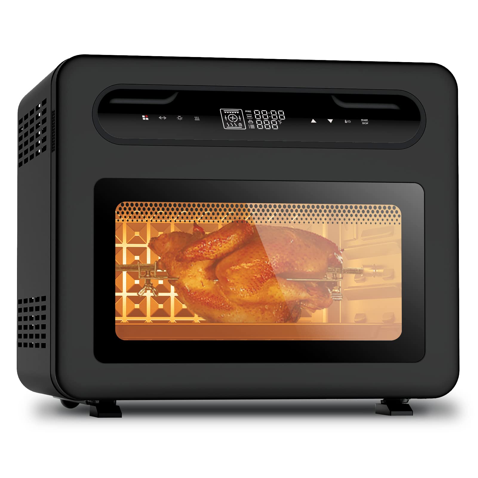 Geek Chef 26QT Air Fryer Toaster Oven, Steam Countertop Oven, Fit 12" Pizza, 6 Slices Toast, Large Capacity, Rotisserie and Dehydrator, Pizza