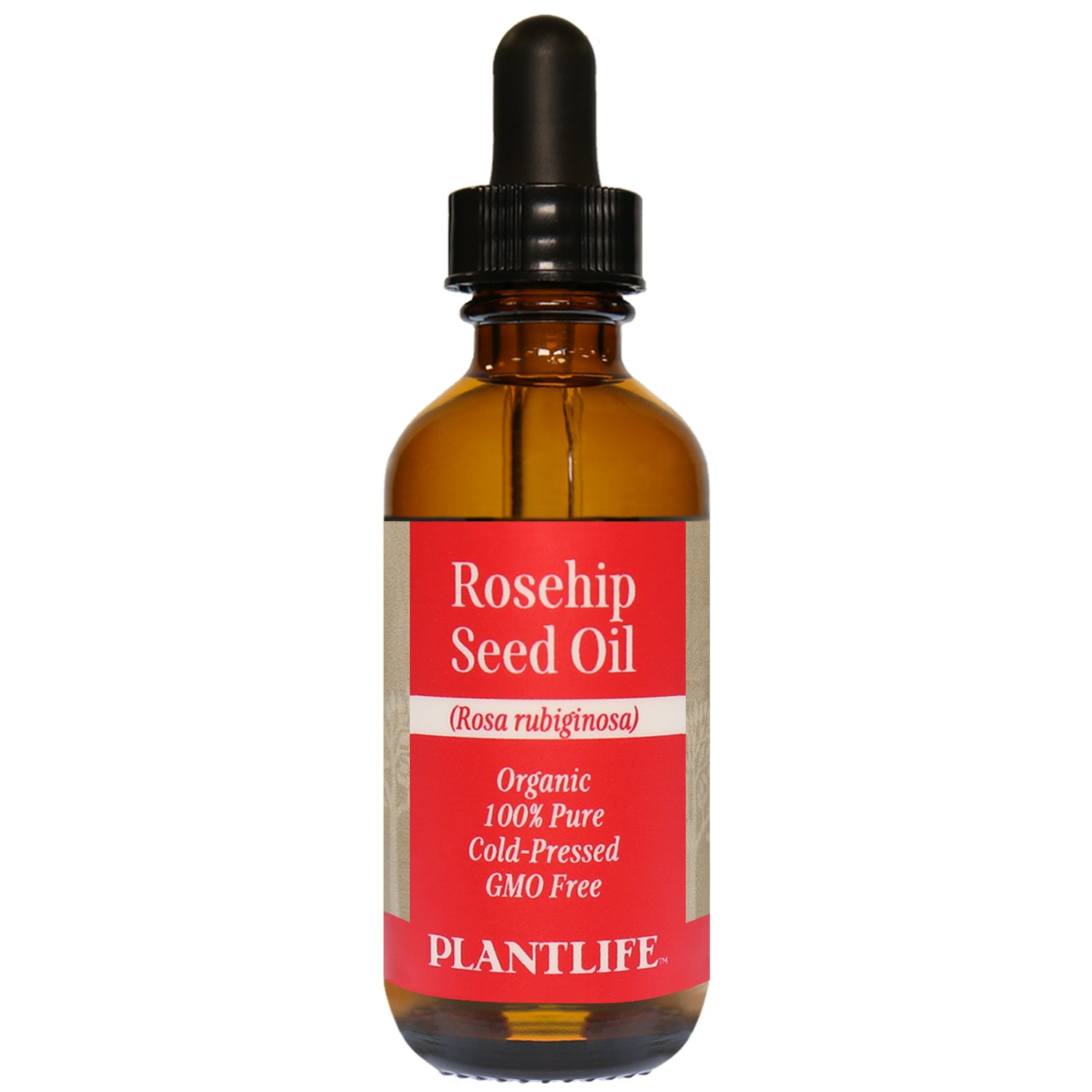 Plantlife Organic Rosehip Seed Oil 2 oz - 100% Pure Cold Pressed Base Oil for Aromatherapy