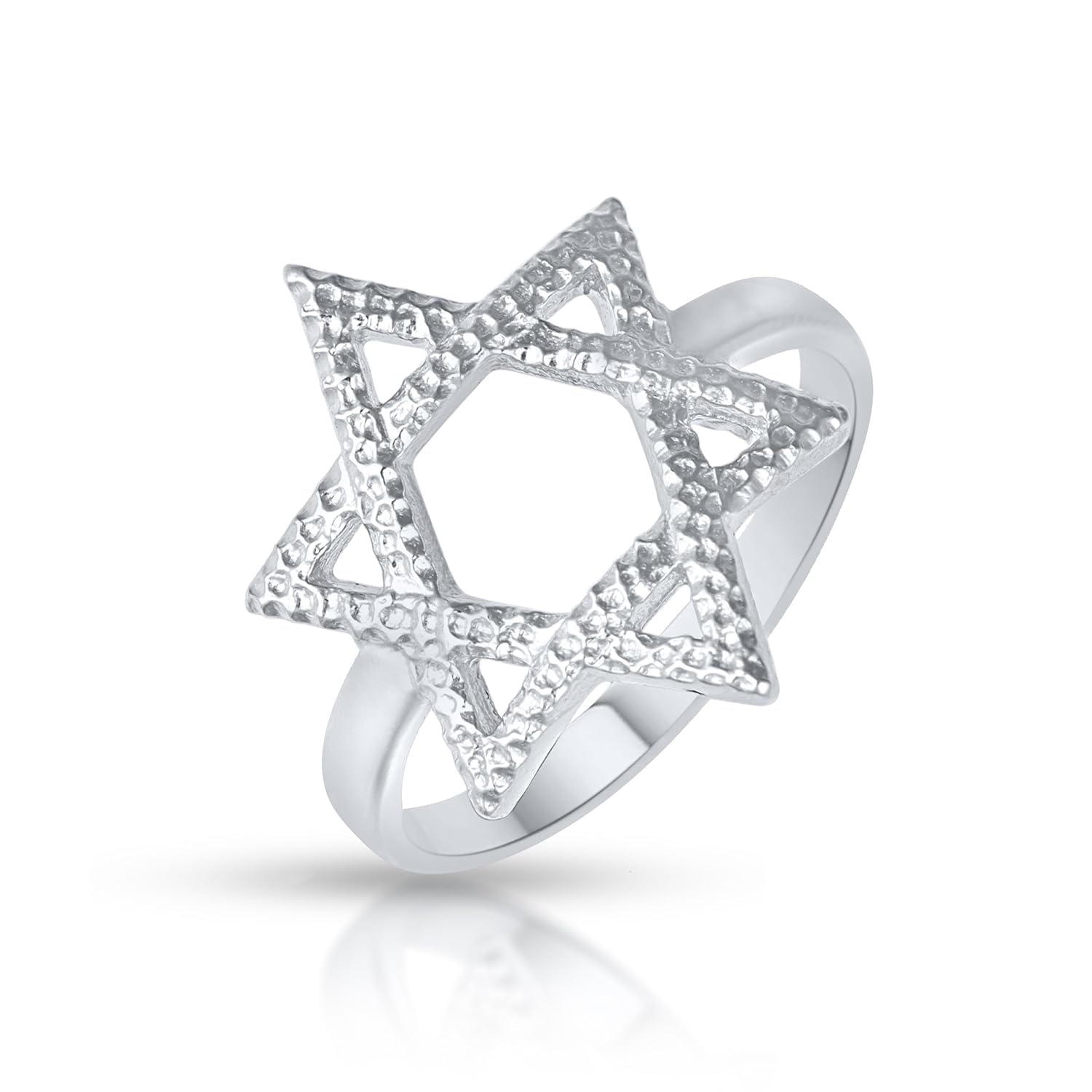 Star of David 925 Sterling Silver Ring- Jewish Ring Magen David Ring, Stackable Rings for Women - Jewish Star Ring Jewelry, Non Tarnish Rings, Womens Ring Size 9