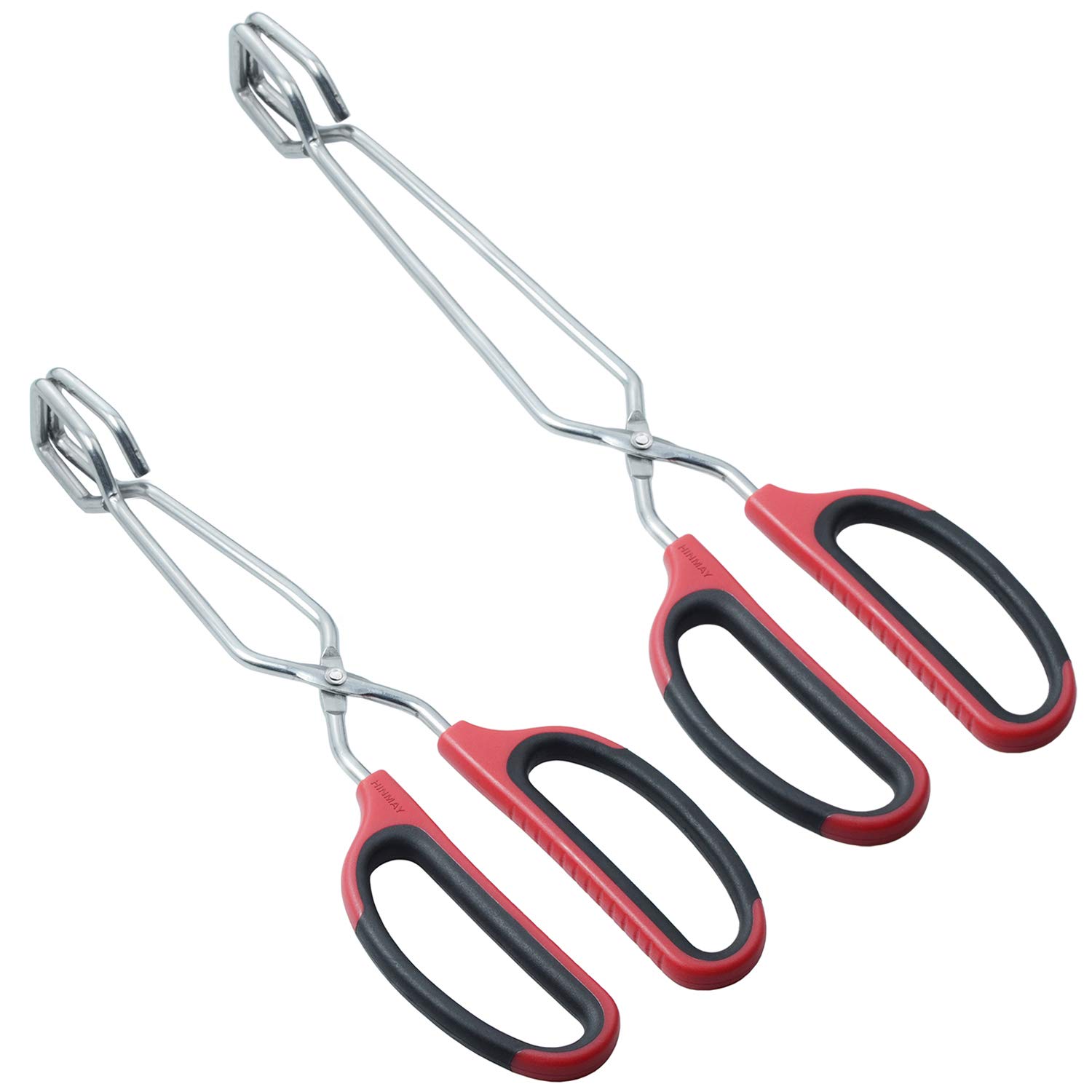 Stainless Steel Scissor Tongs 10-Inch and 12-Inch Set, Set of 2