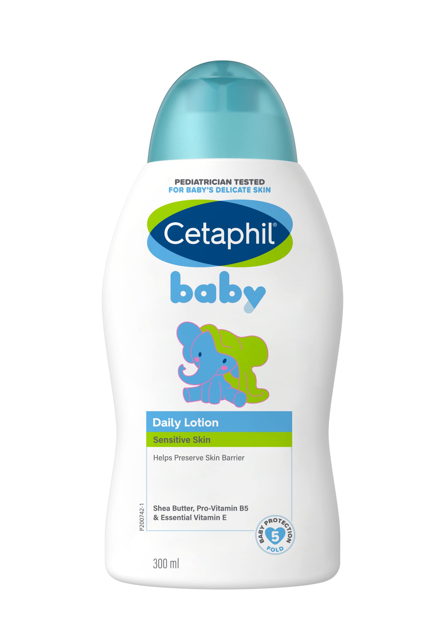 CetaphilBaby Daily Lotion with Shea Butter, Face & Body Moisturizer, Delicate and Sensitive Skin, Unsceted, 300ml