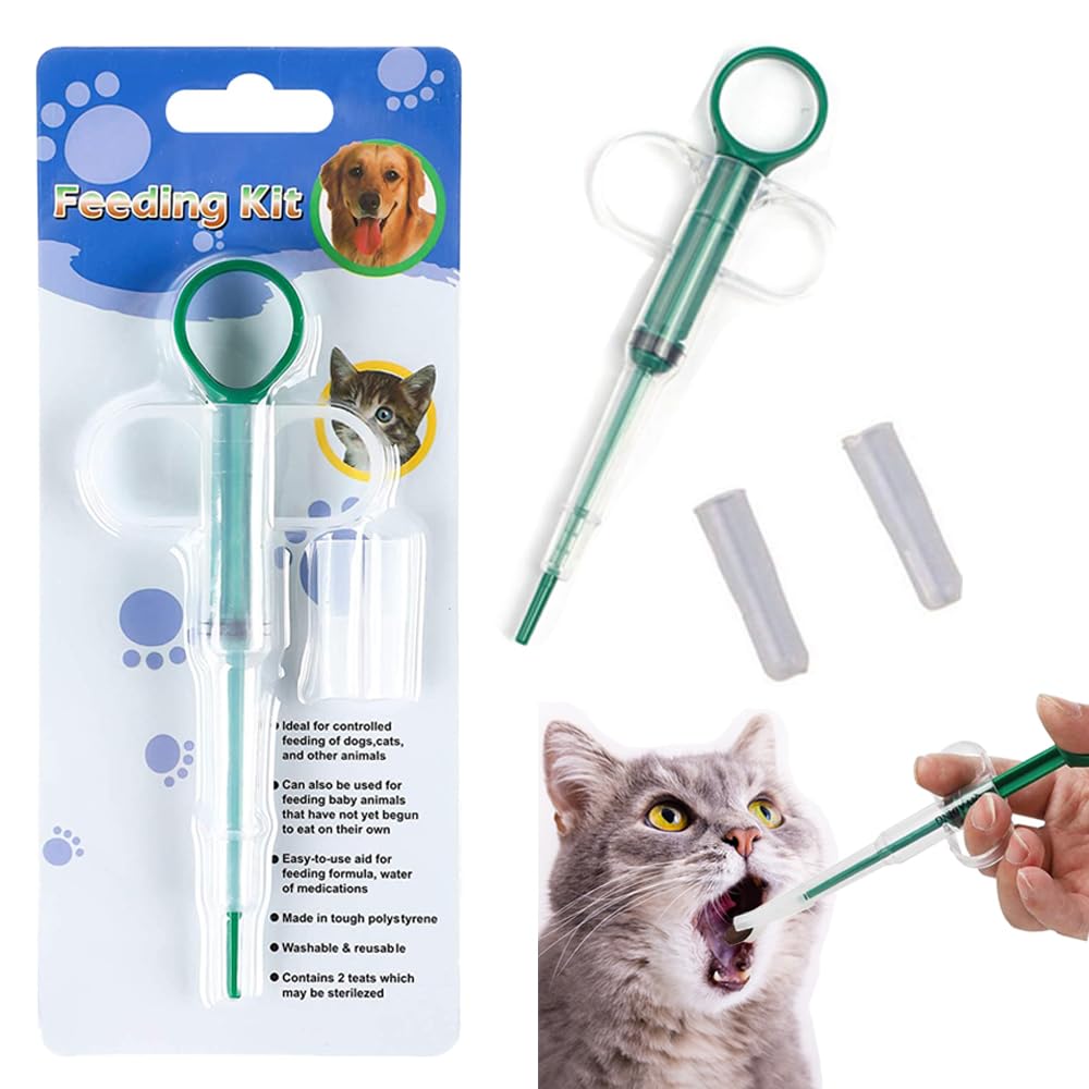 NeoStyle Pet Pill Shooter, Dog Pill Gun Dispenser Shooter, Pet Piller Soft Tip Tablet Syringe Pusher Animal Medicine Feeder for Feeding Accessories