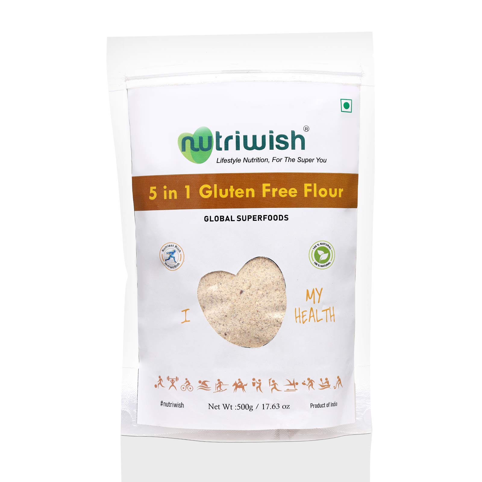 Nutriwish5-in-1 Gluten Free Flour Pouch, 500 g