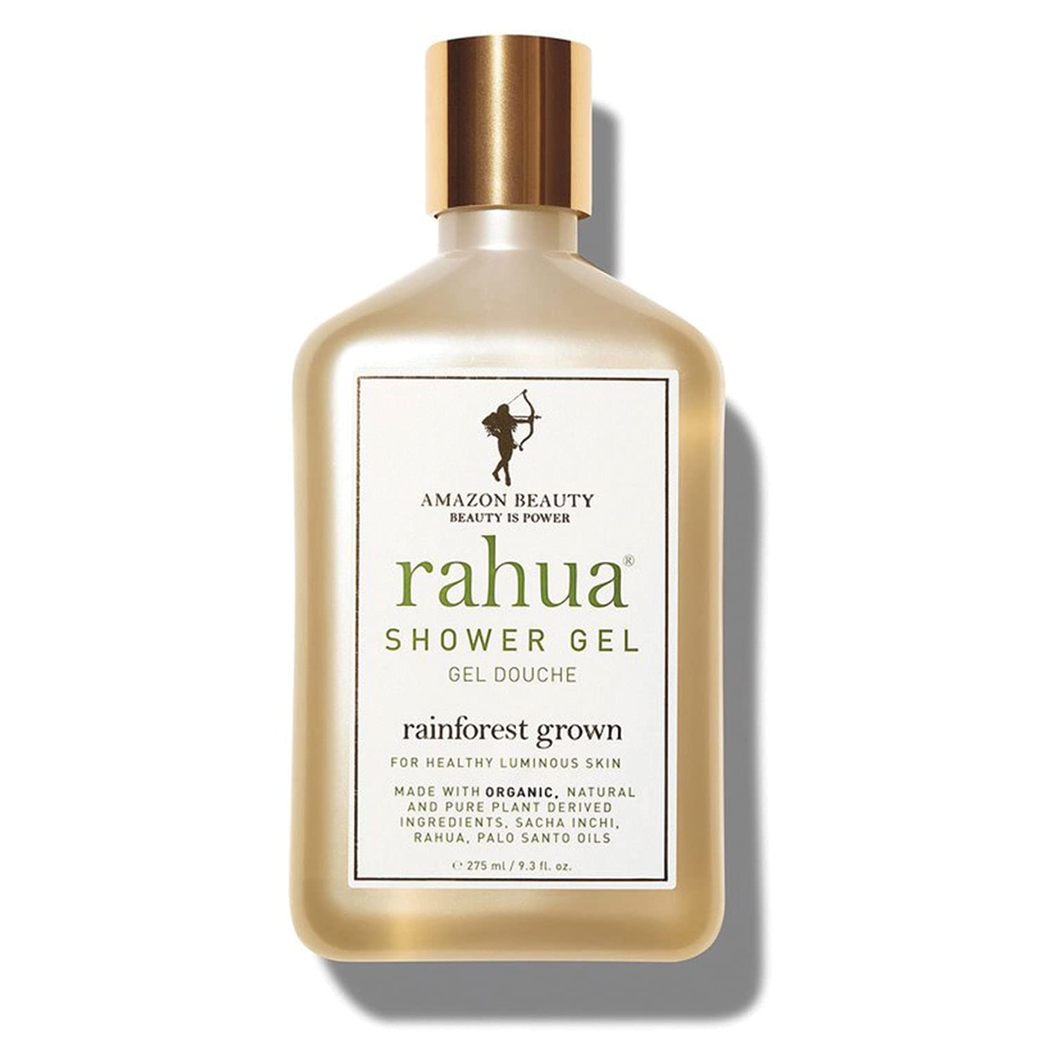 RahuaShower Gel 9.3 Fl Oz, Natural Body Wash Soap Made with Plant Based Organic Ingredients, Vanilla, Palo Santo, Lavender, Eucalyptus, Polyphenols, For Skin's Moisture Balance, All Skin Types