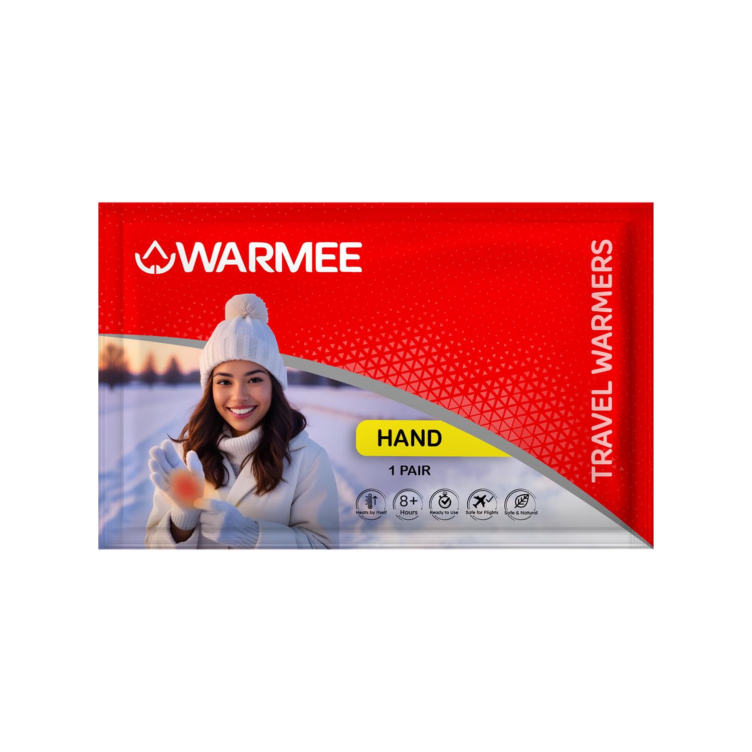 WARMEE Hand Warmers|| Travel Warmers for Children and Adults || Activated by air || Heat Packs for Winter Holidays, Adventure Sports, Camping, Trekking (Pack of 6 Pairs)