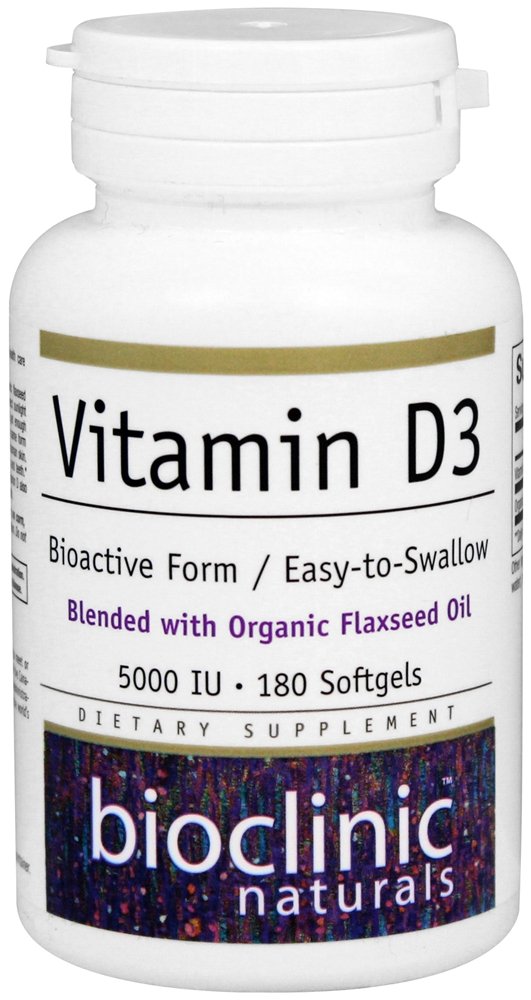 Bioclinic Naturals Vitamin D 180 Softgels 5000 IU