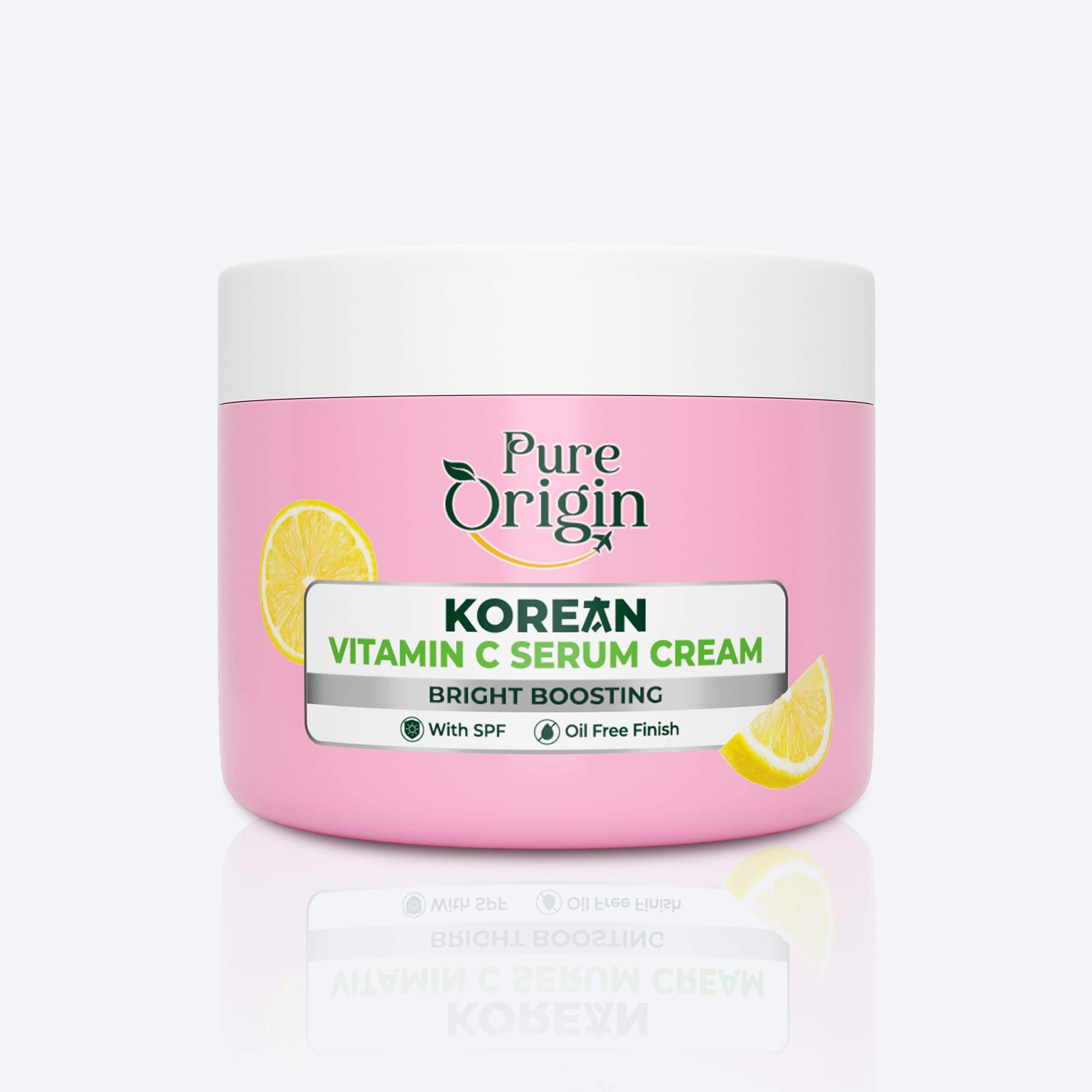 Pure Origin Korean Vitamin C Bright Boosting Serum Cream | Face cream for Brighter, Glowing and moisturized skin | For women and men | 50 g