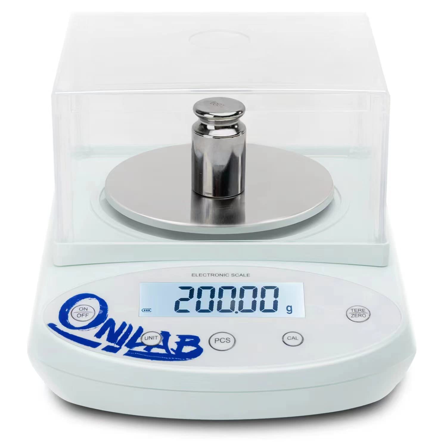 ONiLAB Lab Analytical Balance 600 x 0.01g(1.32x0.00002 lb) 0.01g High Precision Electronic Scale LCD Display Scientific Scale with Calibration&Piece Count, Unit Convert, Labs,Kitchen,Jewelry