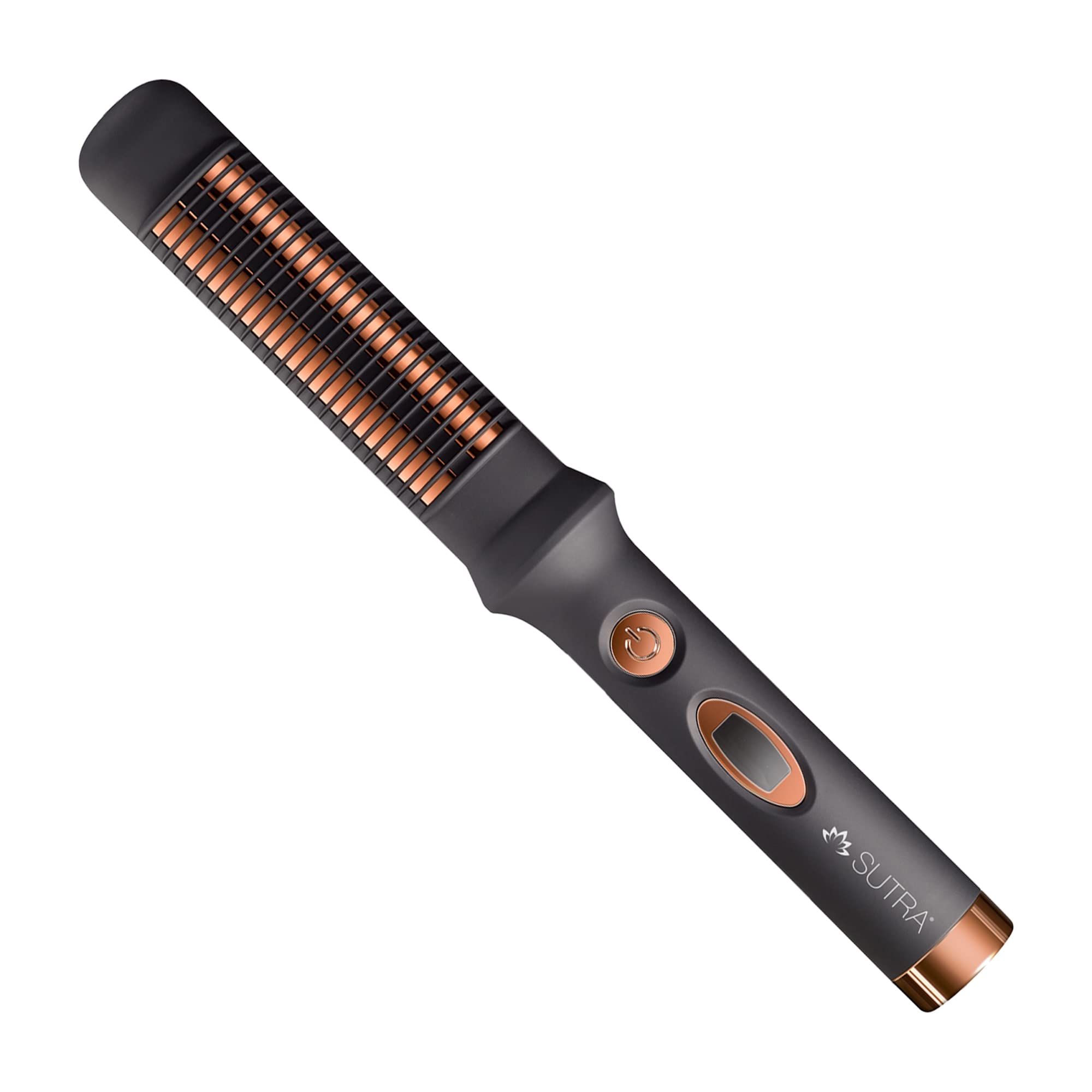 SUTRA Glider Pro - Heated Styling Comb to Smooth and Curl Hair or Beards, Hair Straightener Comb, Heat Resistant Guard, Safe Hot Comb, Digital Temperature Control, Auto Shut-Off, Dual Voltage