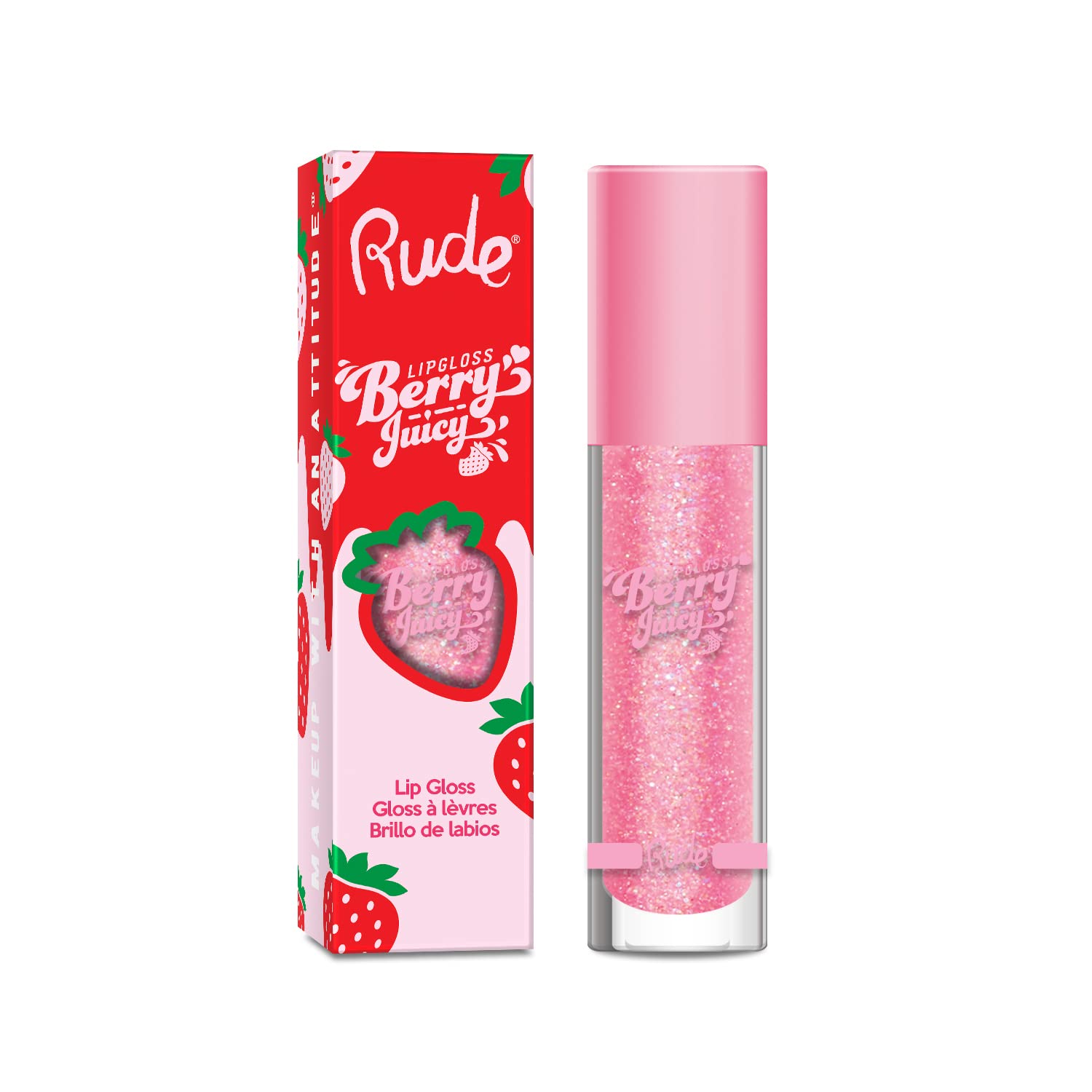 RUDEBerry Juicy Lip Gloss, Flirty