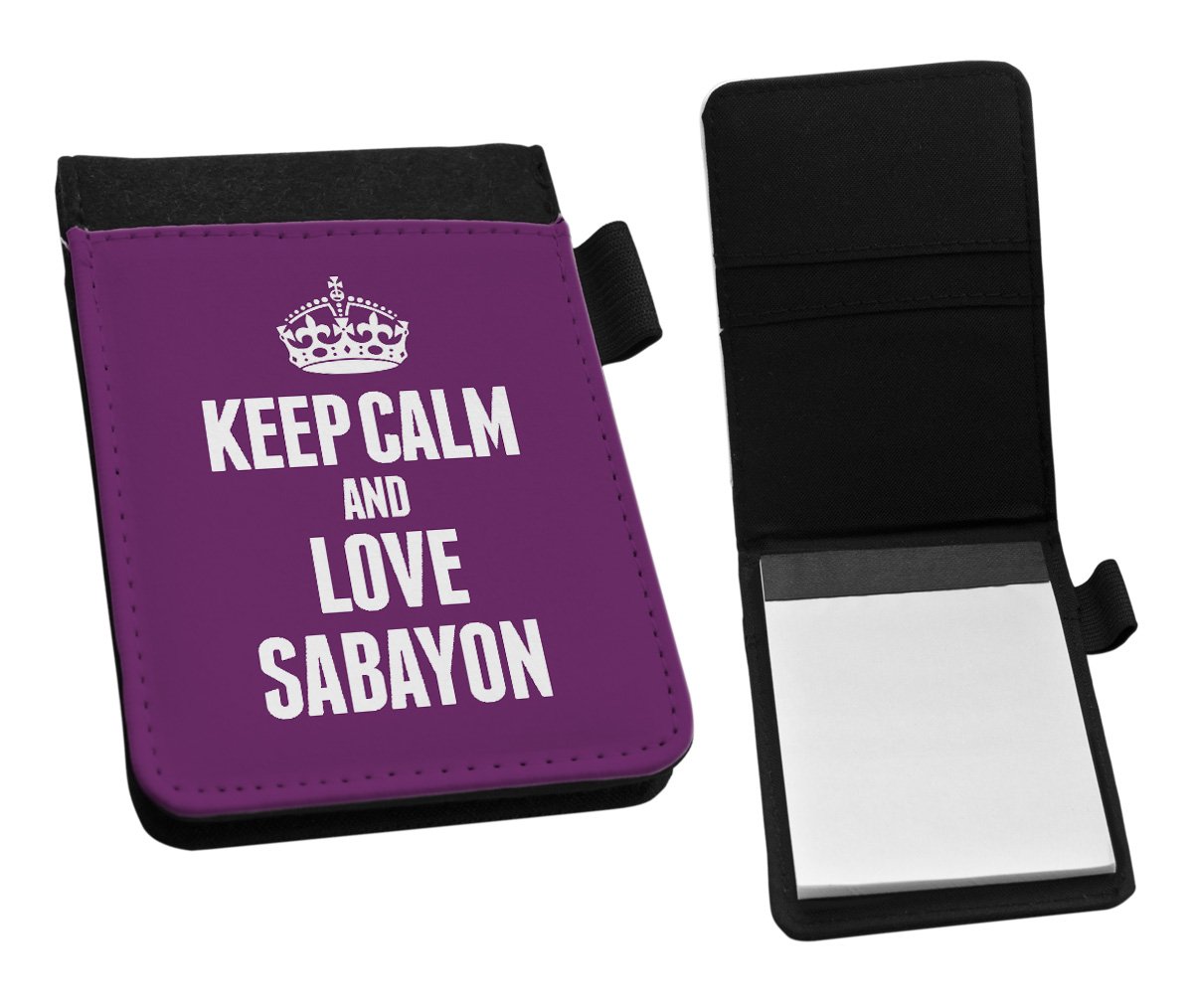 Duke Gifts PURPLE Keep Calm and Love Sabayon Small Notepad 1476