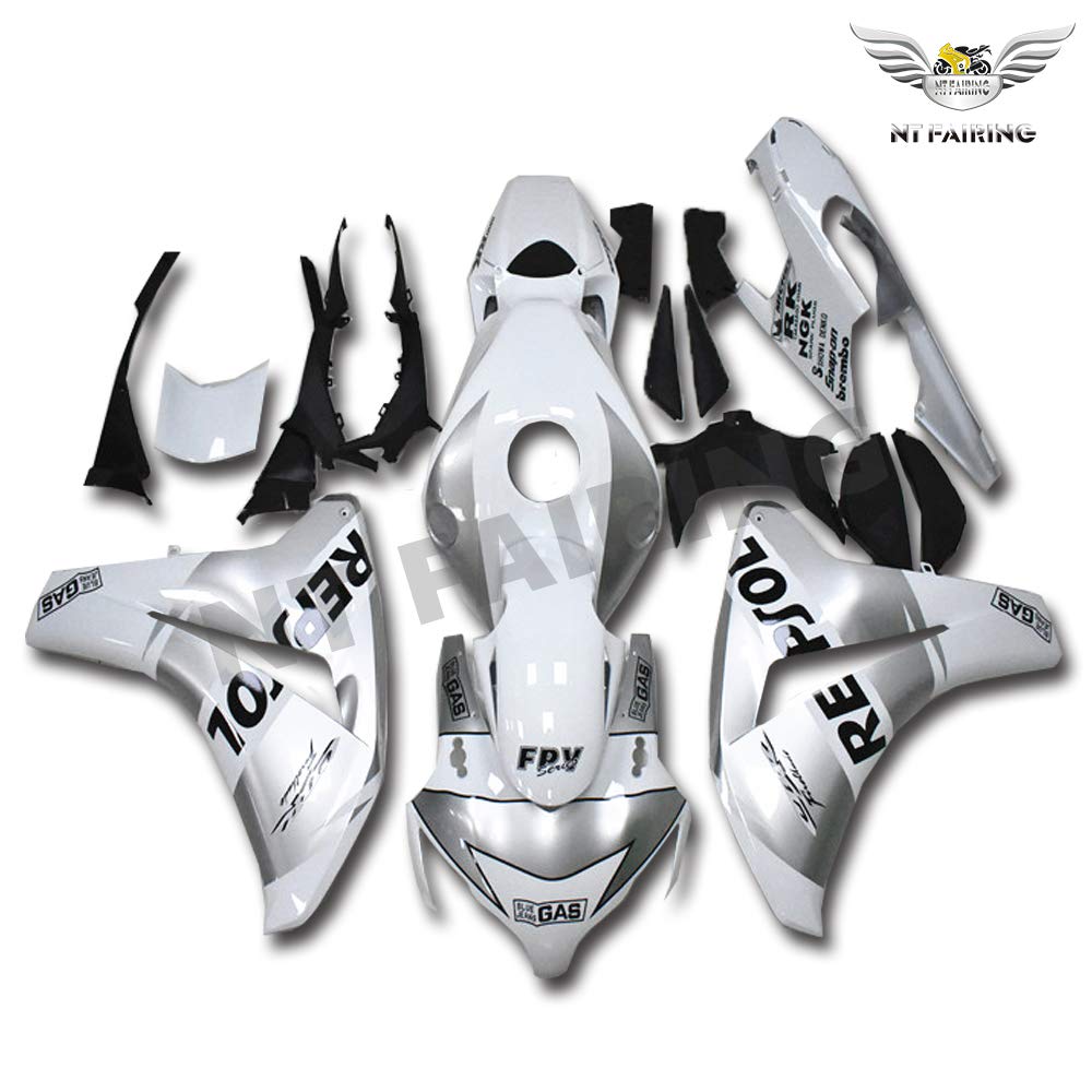 NT FAIRING Silver White Repsol Fairing Fit for HONDA 2008-2011 CBR1000RR New Injection Mold ABS Plastics Bodywork Body Kit Bodyframe Body Work 2009 2010 CBR 1000RR A023