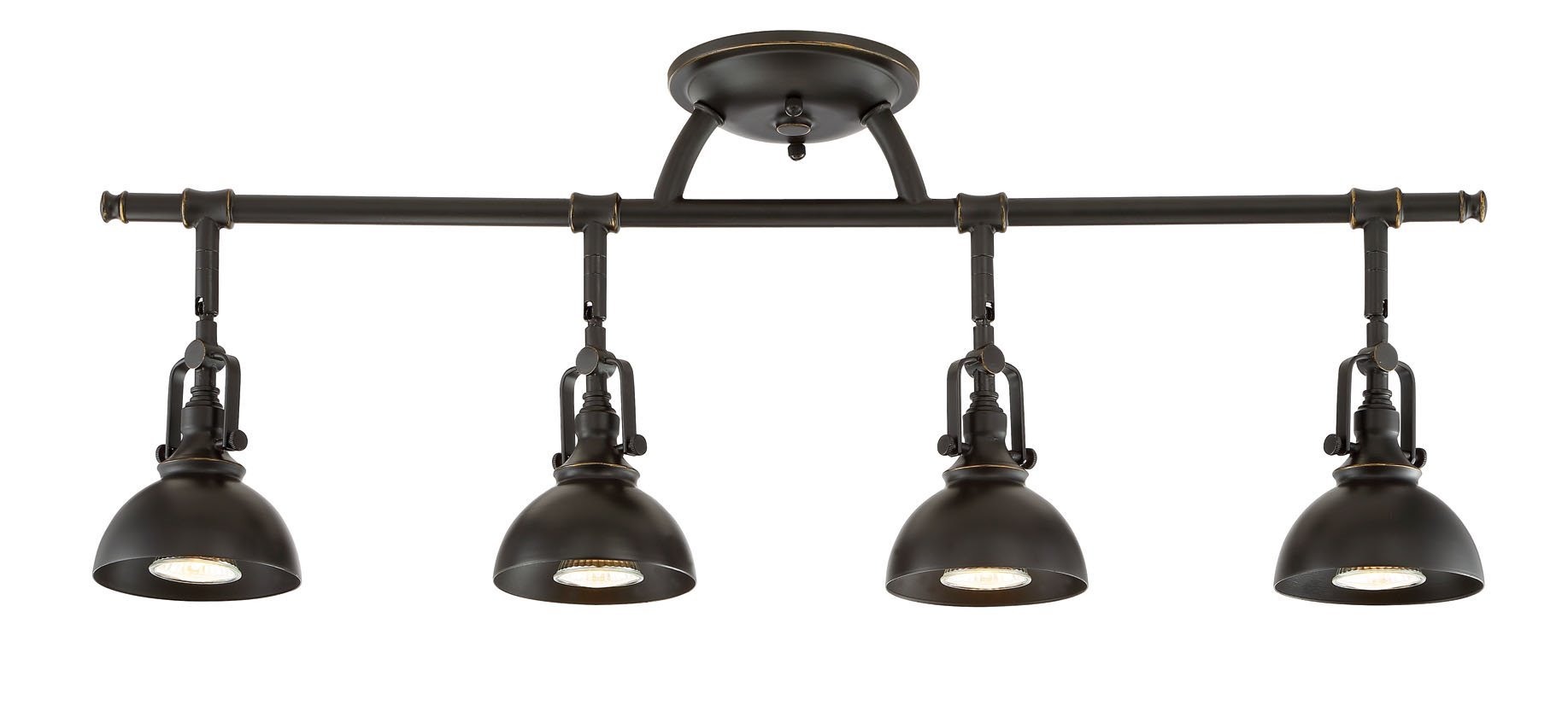 Kira Home Broadway 30" Industrial 4-Light Directional Track Lighting, Vintage Wall/Ceiling Light + Adjustable Heads, Oil Rubbed Bronze Finish