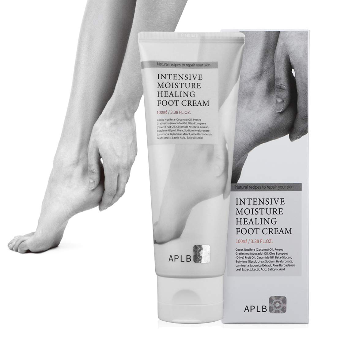 APLBIntensive Moisture Healing Foot Cream 100ml / Moisture, Hydration, Brightening, Anti-Wrinkle, Contain Natural Oil Ingredients: Coconut, Avocado, Oil