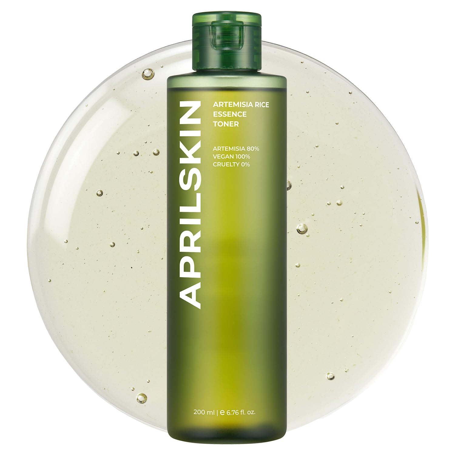 APRILSKIN Artemisia Korean Rice Toner | 100% Korean Mugwort | Hydration Boost Facial Toner | Vegan, Cruelty Free, Low pH, | No sulfates and Artificial Fragrance | Korean Skin Care | 6.76 oz