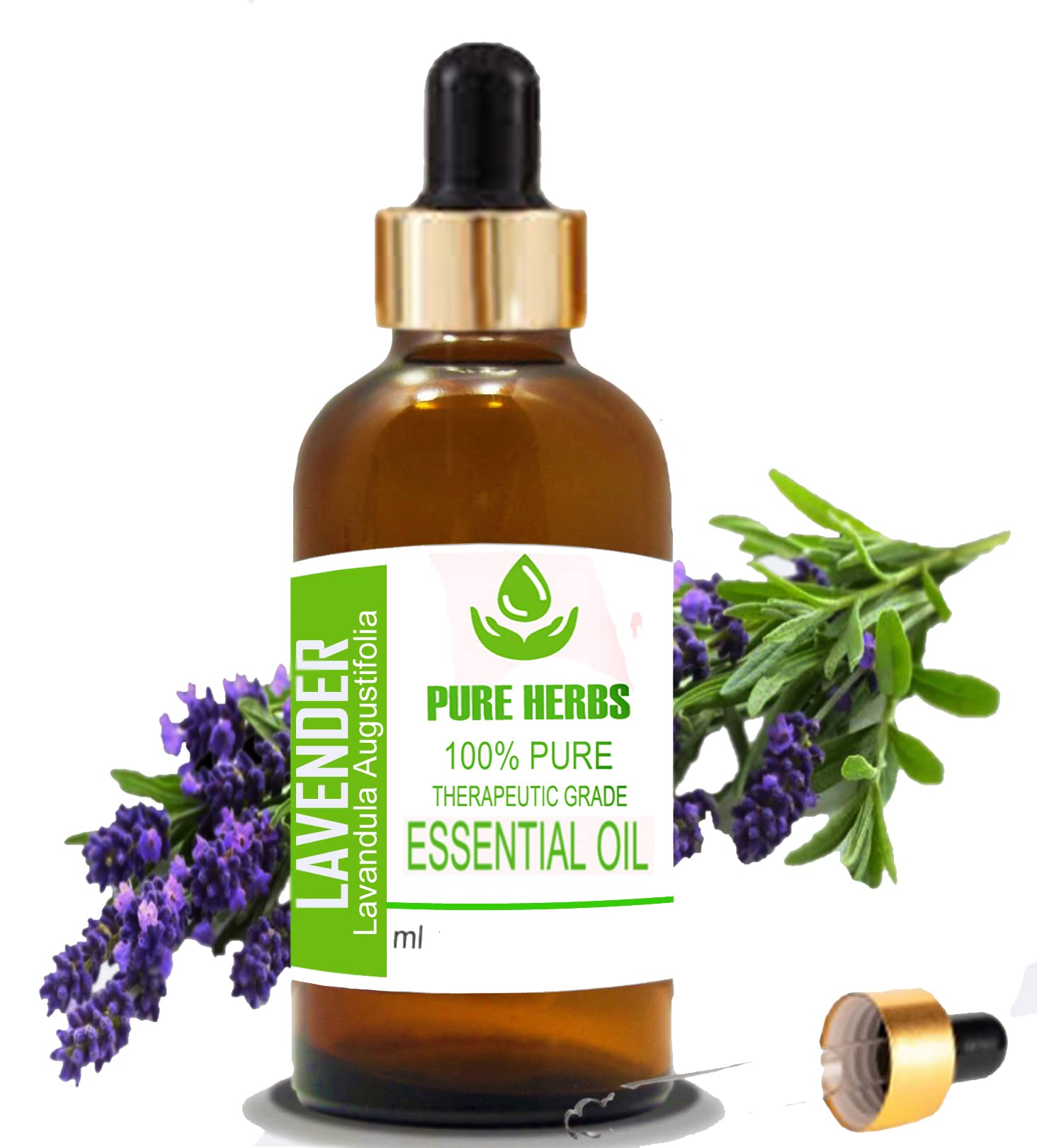 Pure Herbs Lavender (Lavandula Angustifolia) Pure & Natural Therapeutic Grade Essential Oil 100ml