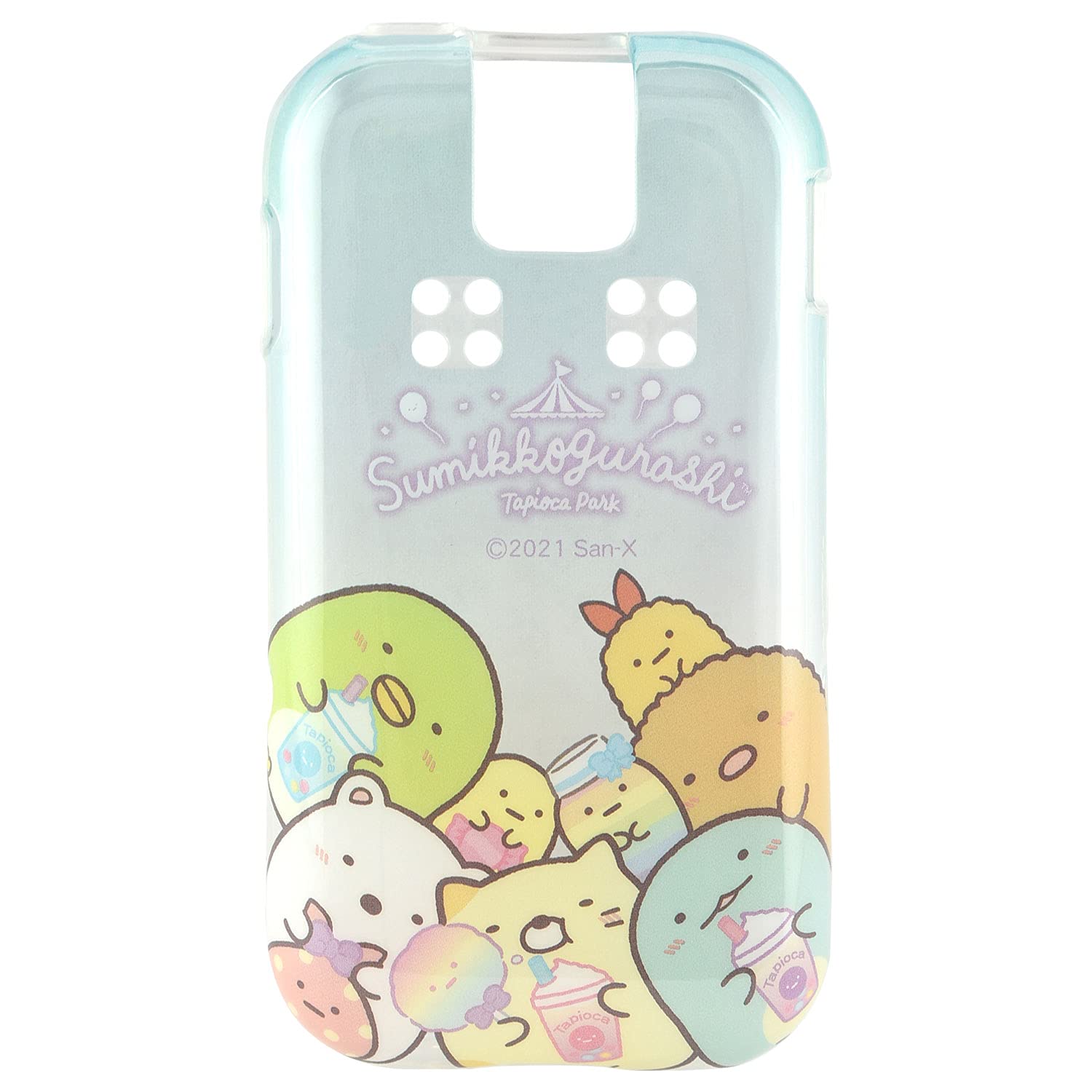 Gourmandies Sumikko Gurashi docomo Kids Phone SH-03M Compatible Soft Case Up SMK-102A Clear Blue