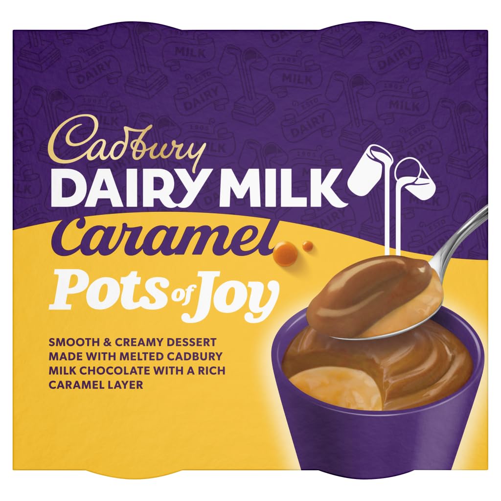 Cadbury Dairy Milk Pots of Joy, Carame, 4 x 60g