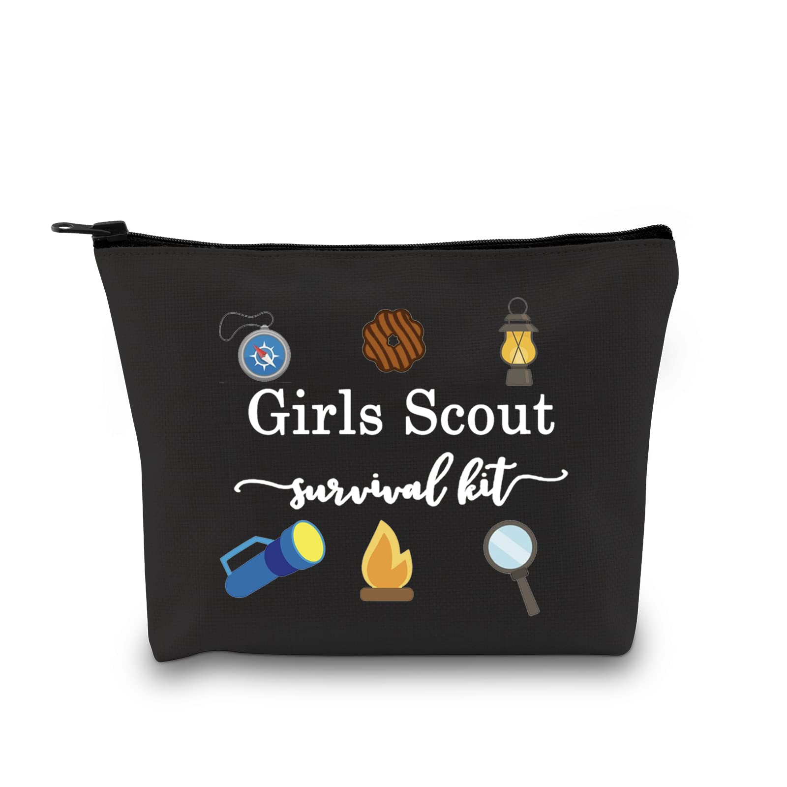 GJTIM Girls Scout Gift Scout Leader Gift Girls Scout Survival Kit Funny Zipper Pouch Accessories, Survival Girls Scout Black, Medium, Daily