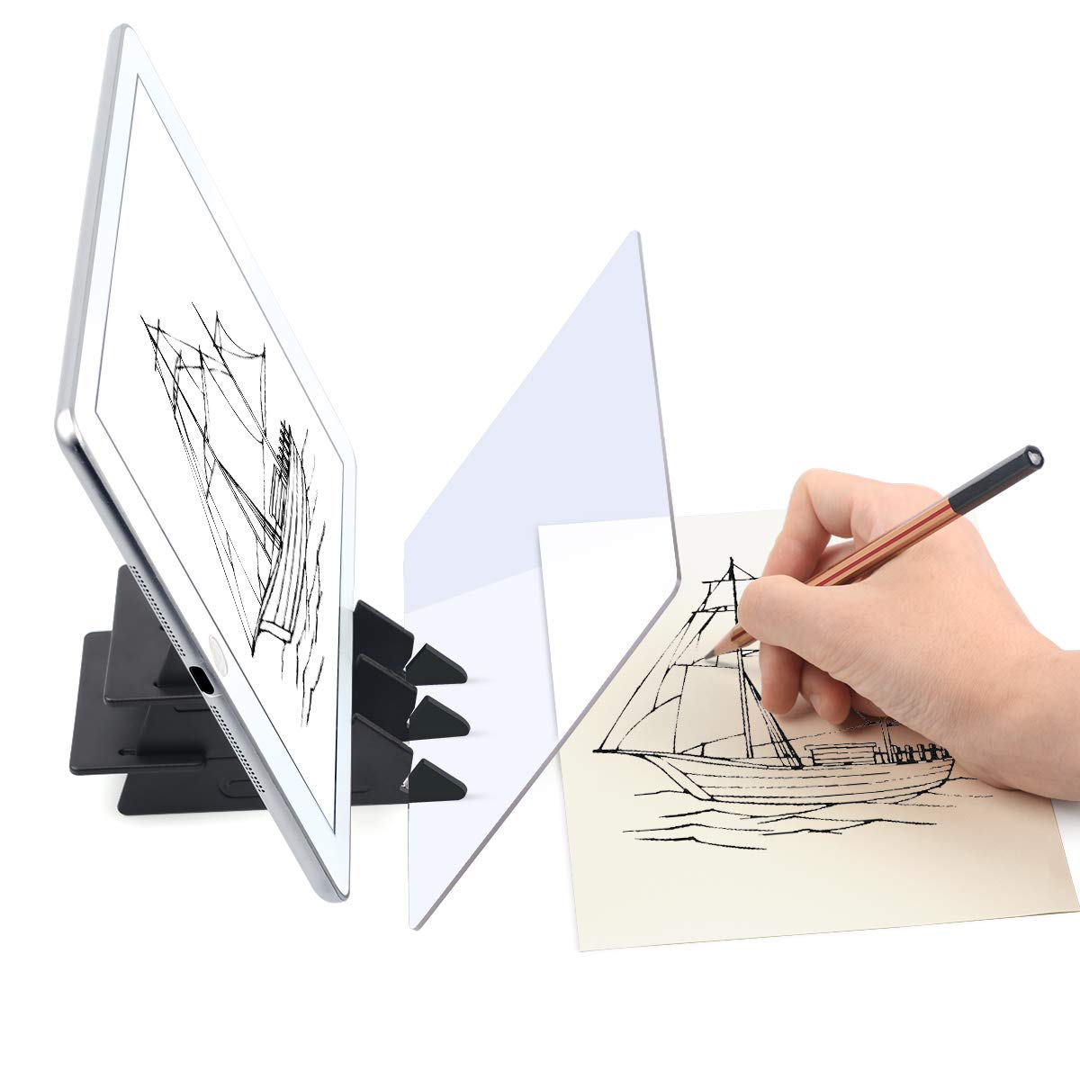 Yuntec Optical Drawing Board, Portable Optical Tracing Board Image Drawing Board Tracing Drawing Projector Optical Painting Board Sketching Tool for Kids, Beginners, Artists, etc