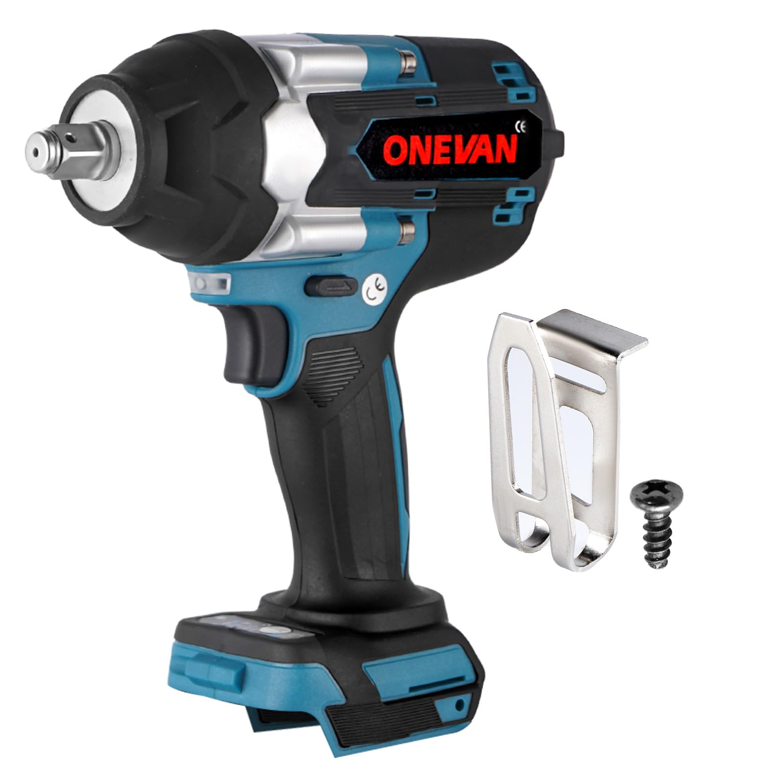 ONEVANCordless Impact Driver - Electric Wrench Brushless Motor Impact Gun 520W (1000NM) with 3-Speed ​​Rotary Impact Wrench for Car Tire Changing (Maschine Only)