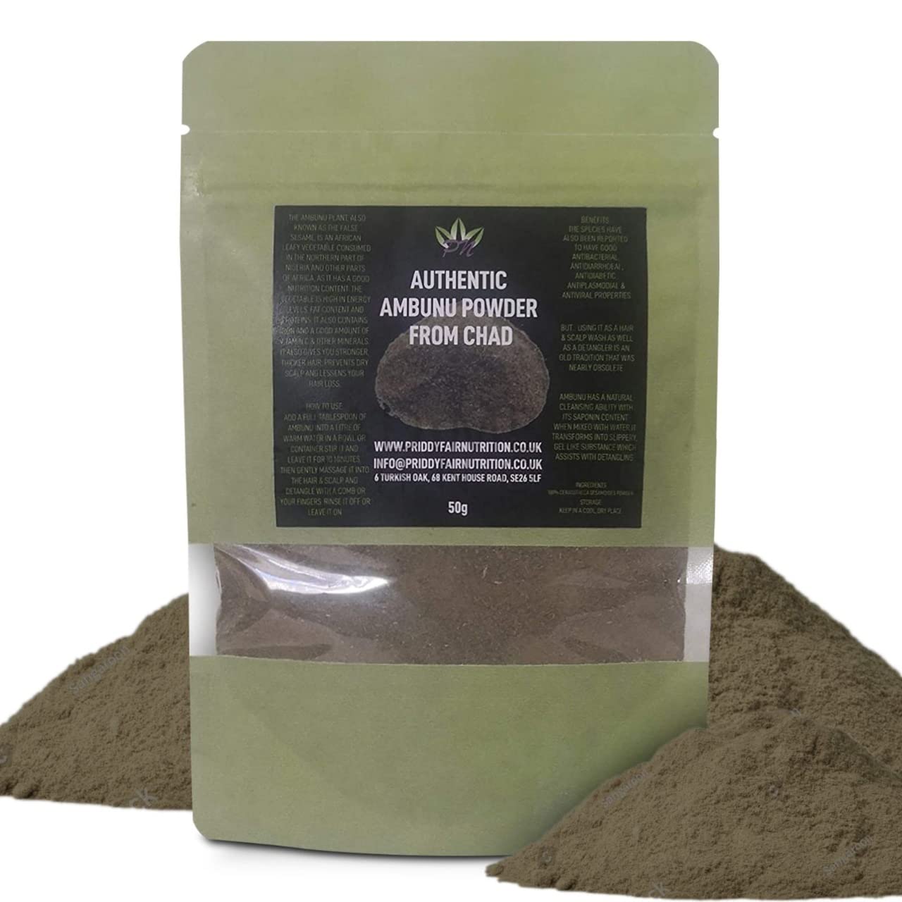 Ambunu powder 50g (Ceratotheca Sesamoide) directly from chad Premium Quality, Safe for All hair types - Straight, Wavy, Curly & Kinky hair by Priddyfair Nutrition