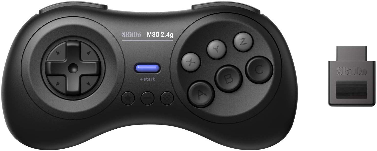 8BitDoM30 2.4G Wireless Gamepad for the Original for Sega Mega Drive/Genesis - Black (Electronic Games)