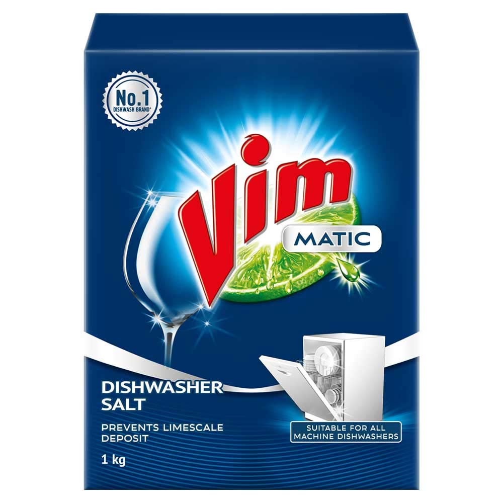 VIMMatic Dishwasher Salt Powder 1 Kg, Designed by India's No.1 Dishwash Brand, Prevents limescale deposits, Prevents water mark