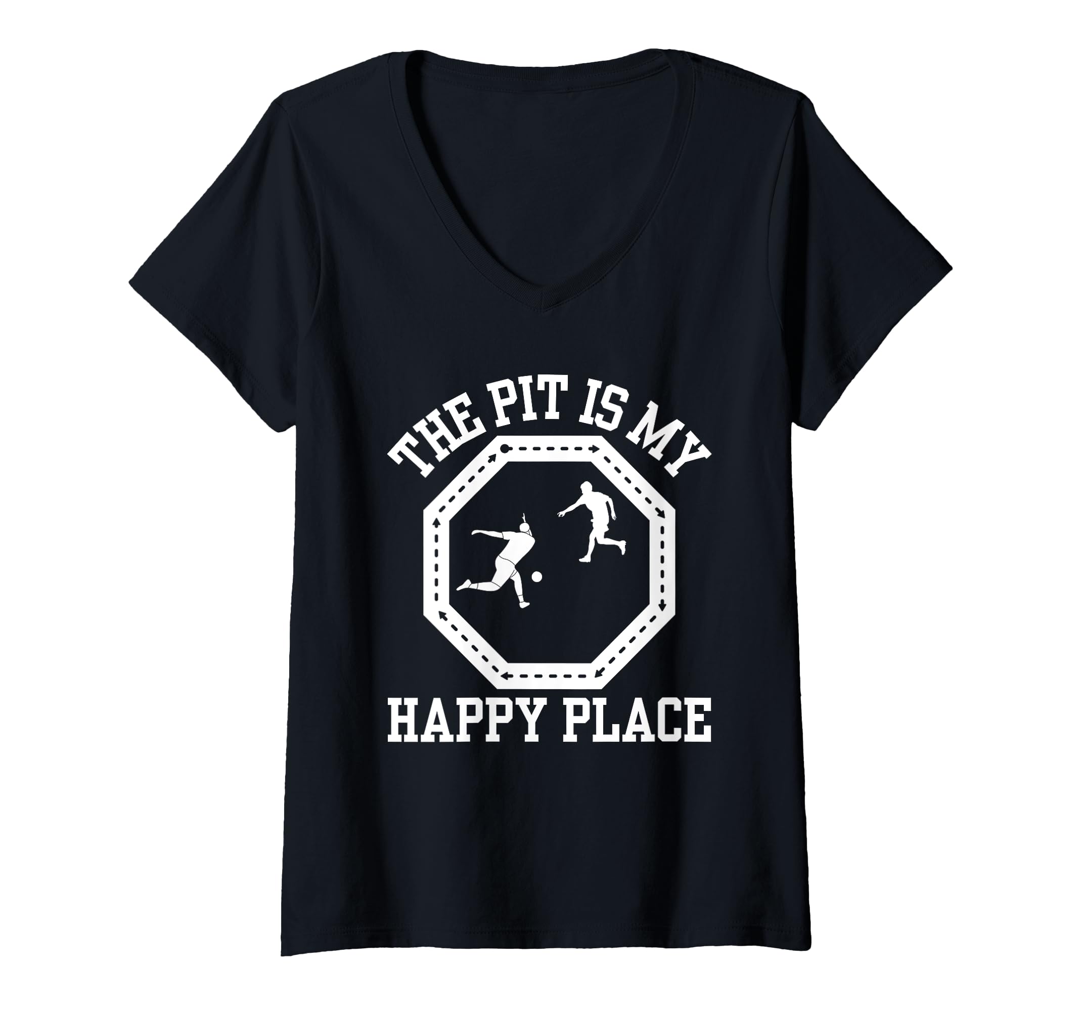 Womens Gaga Ball Design For Men Women Dodgeball Pit Gaga Ball Lover V-Neck T-Shirt