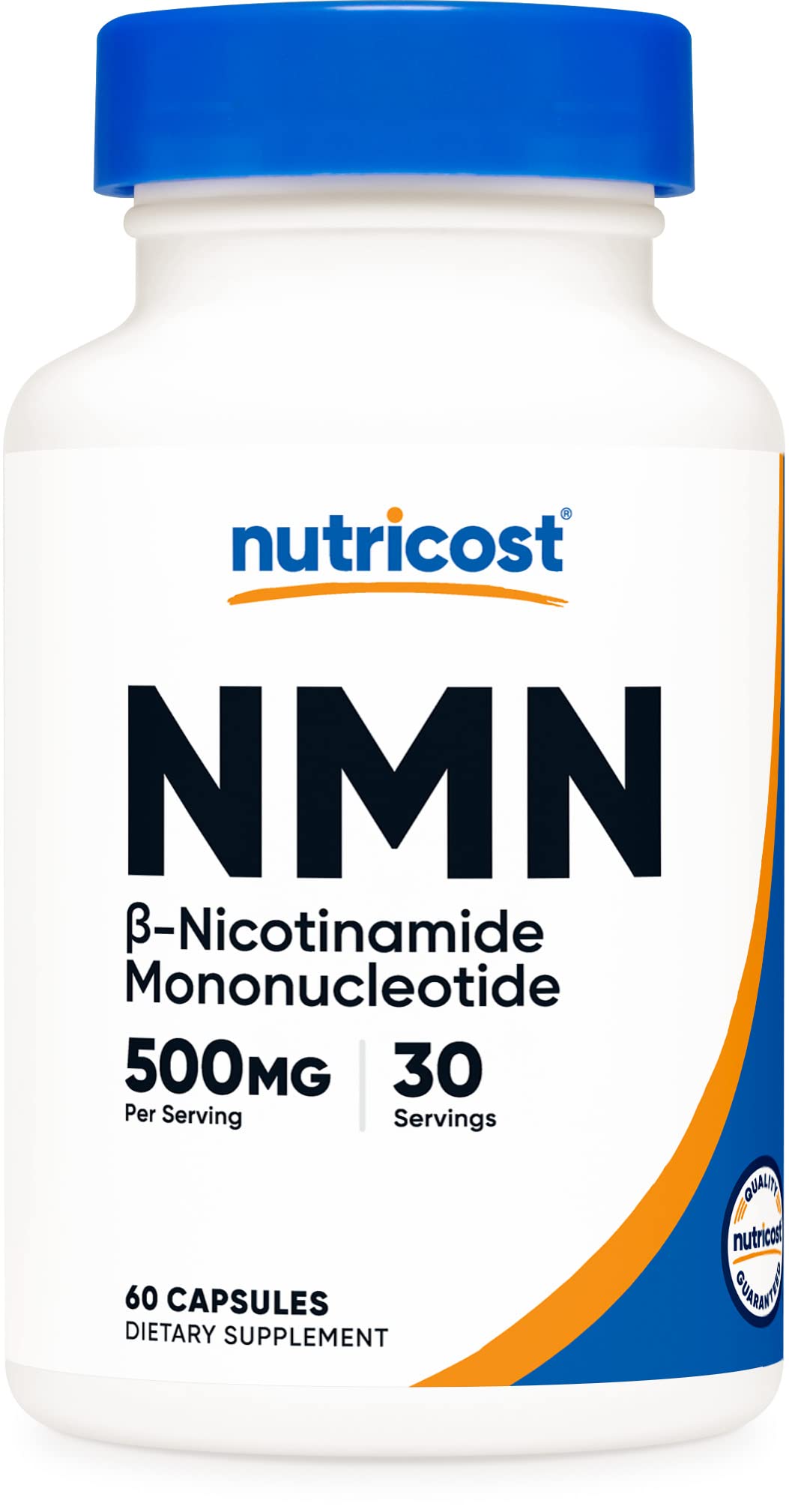 NutricostNMN (Nicotinamide Mononucleotide) 500mg, 60 Capsules - Vegetarian Friendly, 30 Servings, Gluten Free, Non-GMO