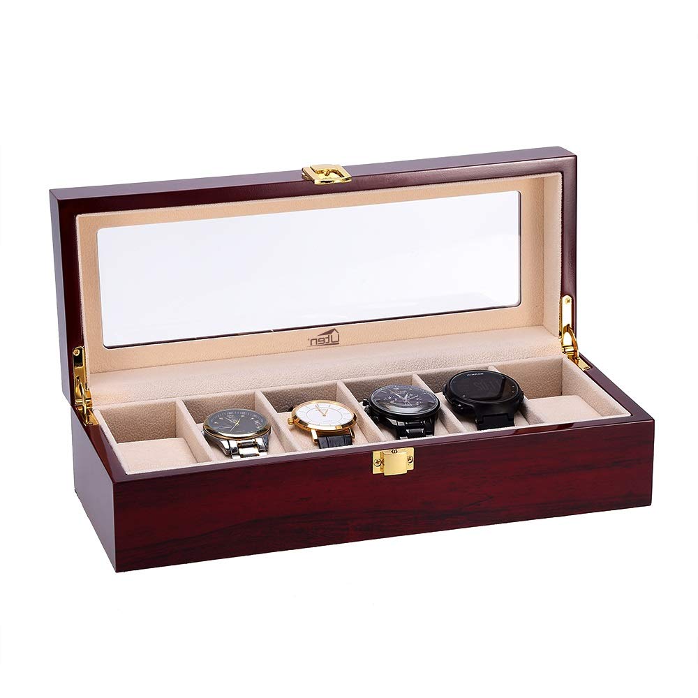 Watch Display Storage Box Jewelry Collection Case Organiser Holder Wooden