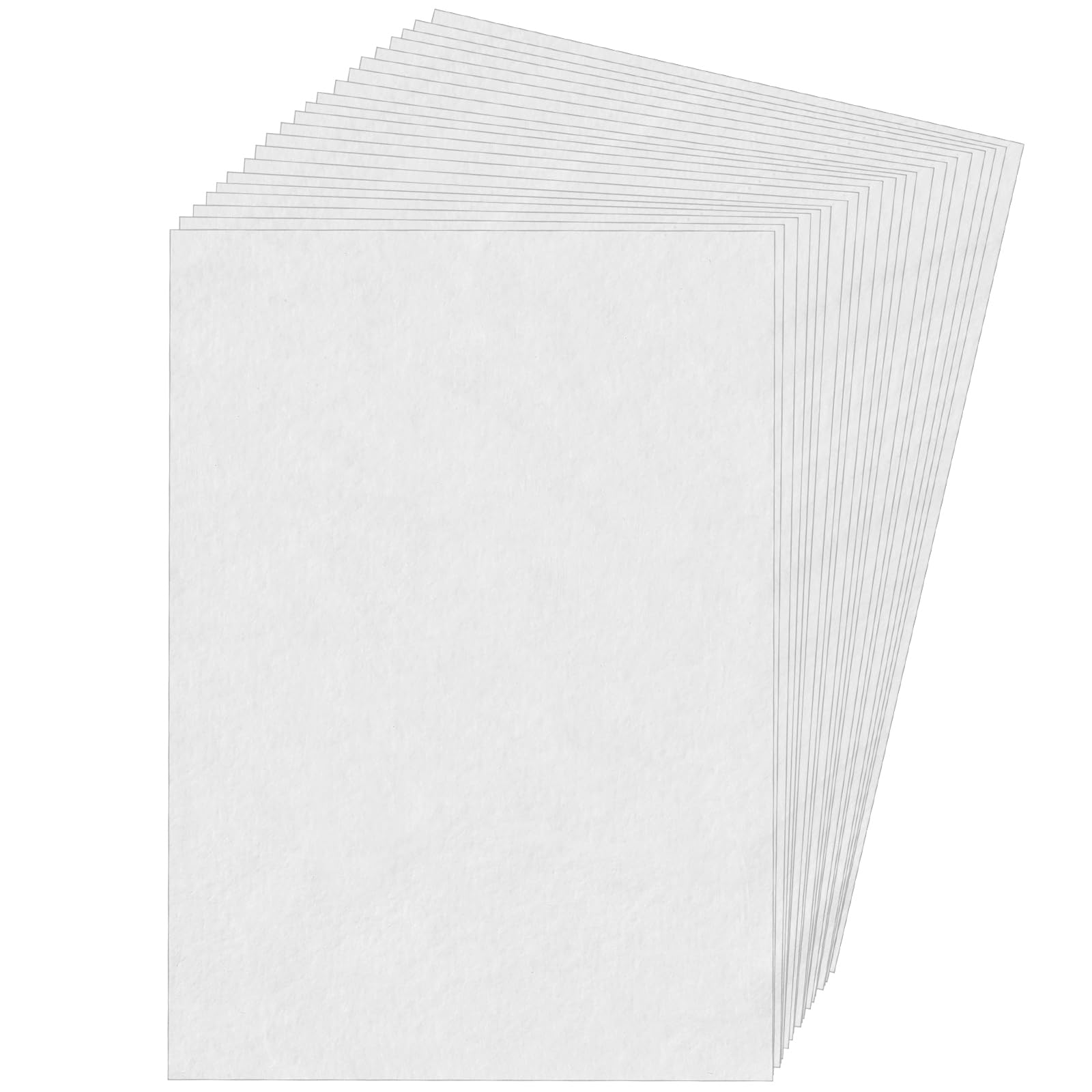 Sherr 100 Pack Handmade Paper Loose Leaf Cotton Paper Sheets Textured Mixed Media Paper for Watercolor Crafts, 100 GSM Ivory White(A6 Size)