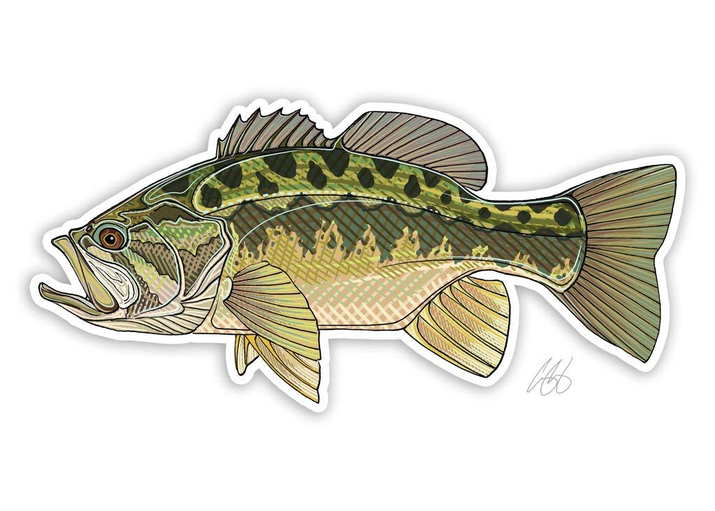 Eds Fly Shop Casey Underwood Largemouth Bass Decal Sticker