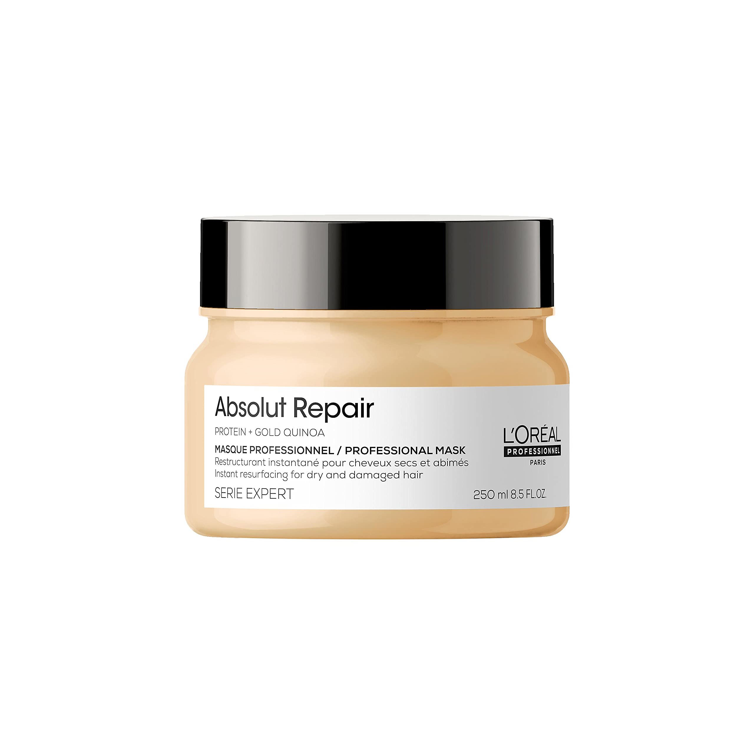 L'Oréal Professionnel Repairing Hair Mask for Damaged and Dry Hair, with Quinoa, Series Expert, Absolut Repair Mask, 250 ml