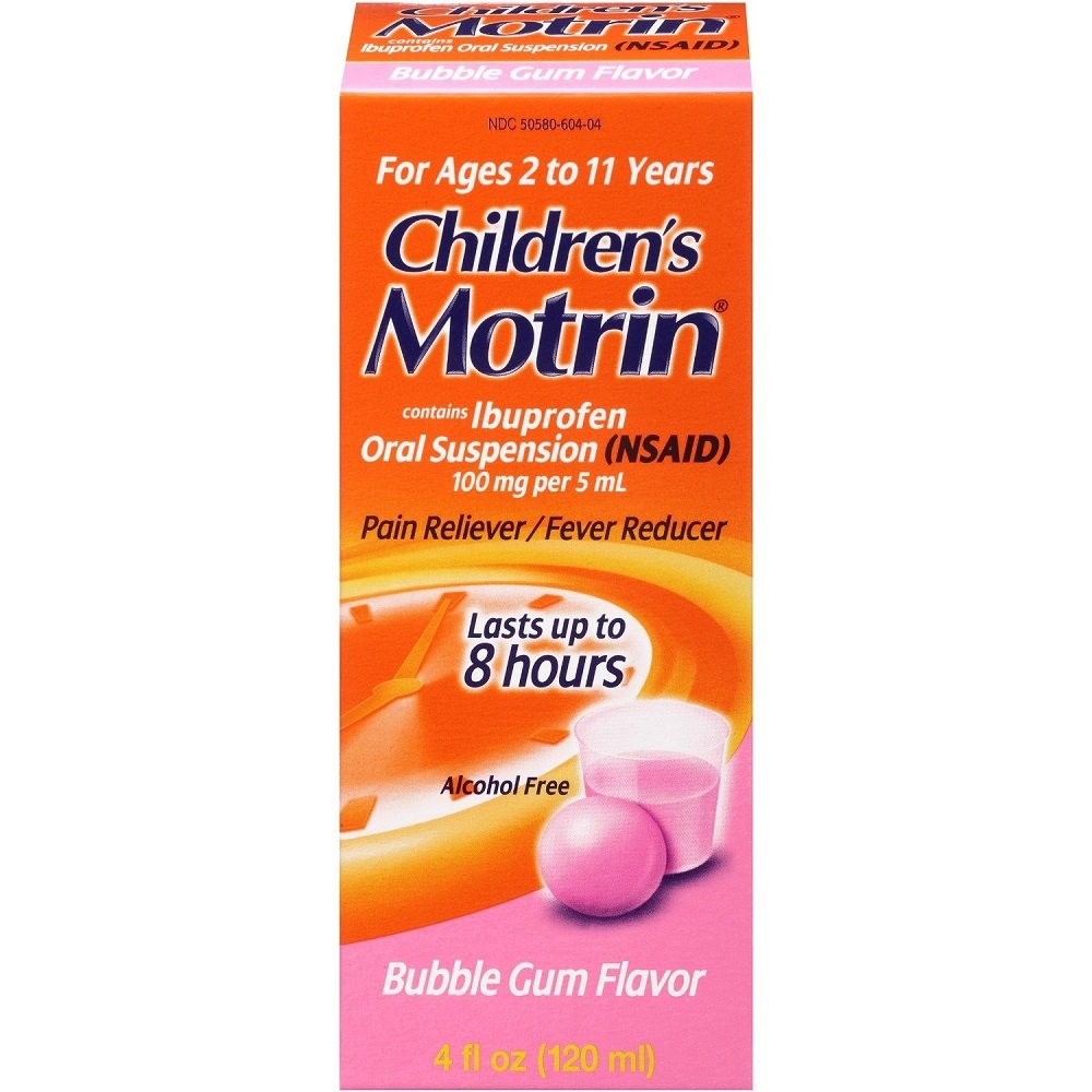 MotrinChildren's Pain Reliever/Fever Reducer Liquid, Bubble Gum, 4 Fl Oz (3 Pack)