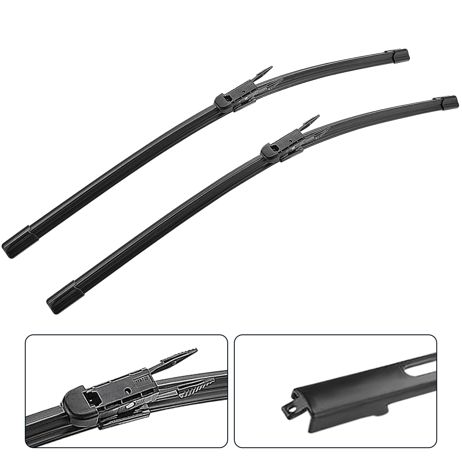 OEM Windshield Wiper Blades for Toyota Tundra 2006-2018, Toyota Sequoia 2007-2018 Original Equipment Replacement - Pinch Tab 26"/23" (Set of 2)