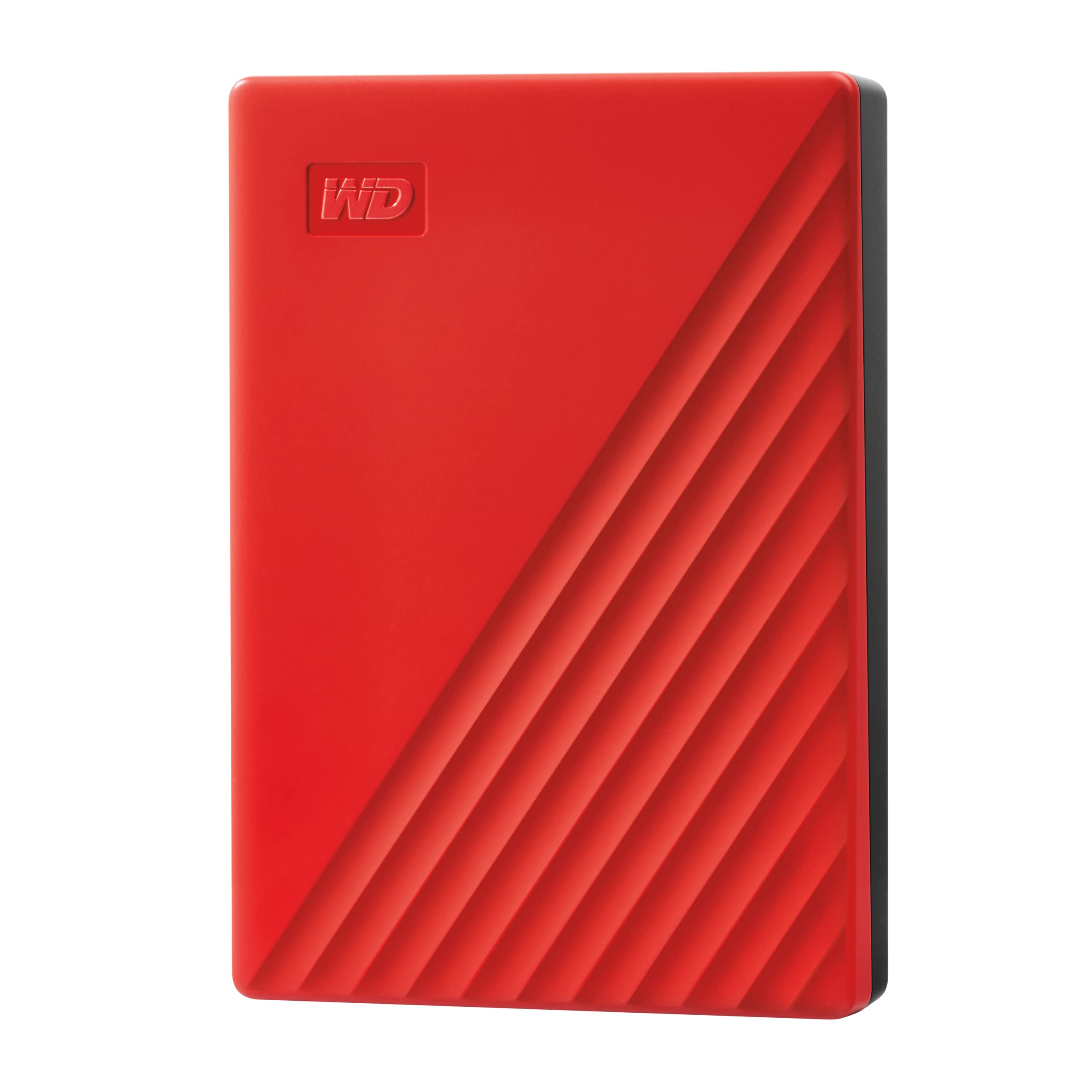 Western Digital WD 5TB My Passport Portable External Hard Drive, Red - with Automatic Backup, 256Bit AES Hardware Encryption & Software Protection-WDBPKJ0050BRD-WESN