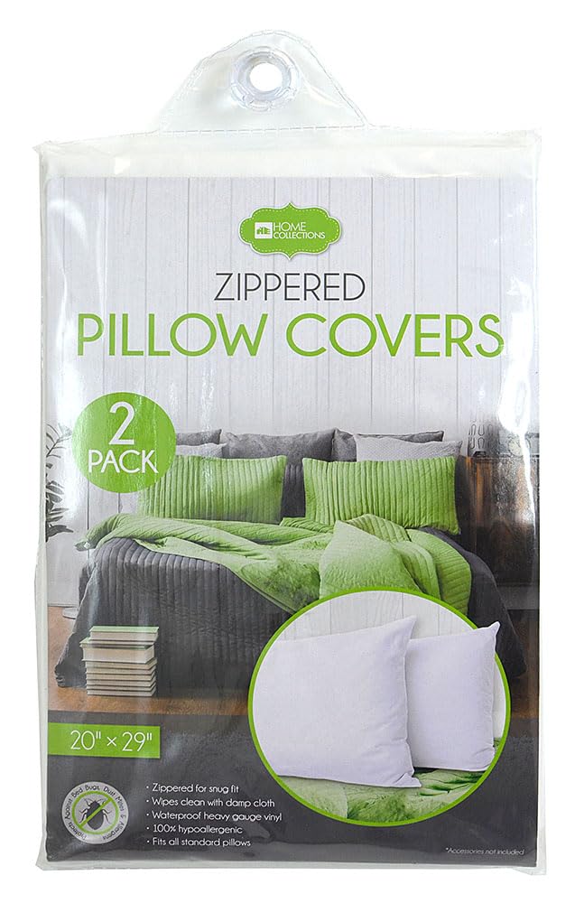 Home Expressions2 Pack Standard Size Zippered Pillow Protector 21"x27"