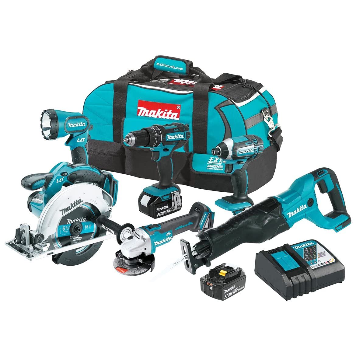 Makita XT610 18V LXT Lithium-Ion Cordless 6 Piece Combo Kit (3.0Ah)