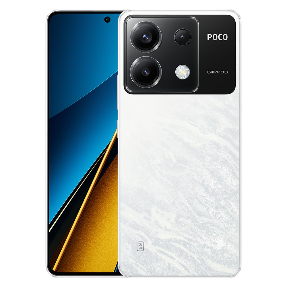 Xiaomi Poco X6 5G + 4G LTE Global Unlocked (256GB + 8GB) GSM 6.67" 64MP Triple Camera (Tmobile Mint Tello Global) (White)