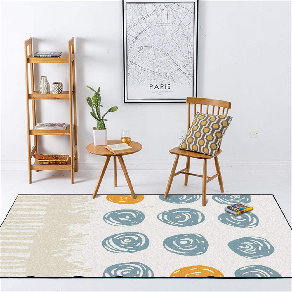 WQ-BBB Rugs Home Design Room Carpets Simple and cute doodle carpet runner brown white blue yellow dosen't shed Carpets 150X200cm