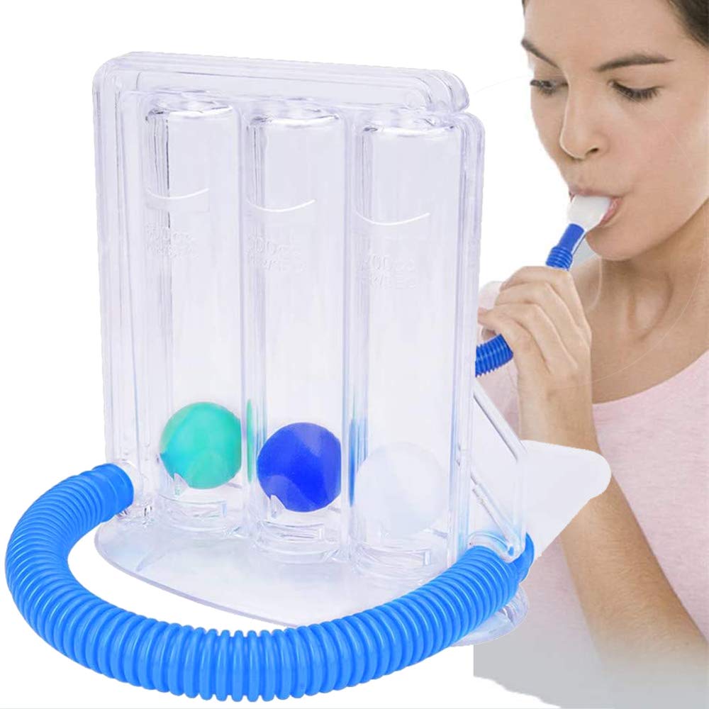 Deep Breathing Lung Exerciser - 3-Chamber Incentive Spirometer