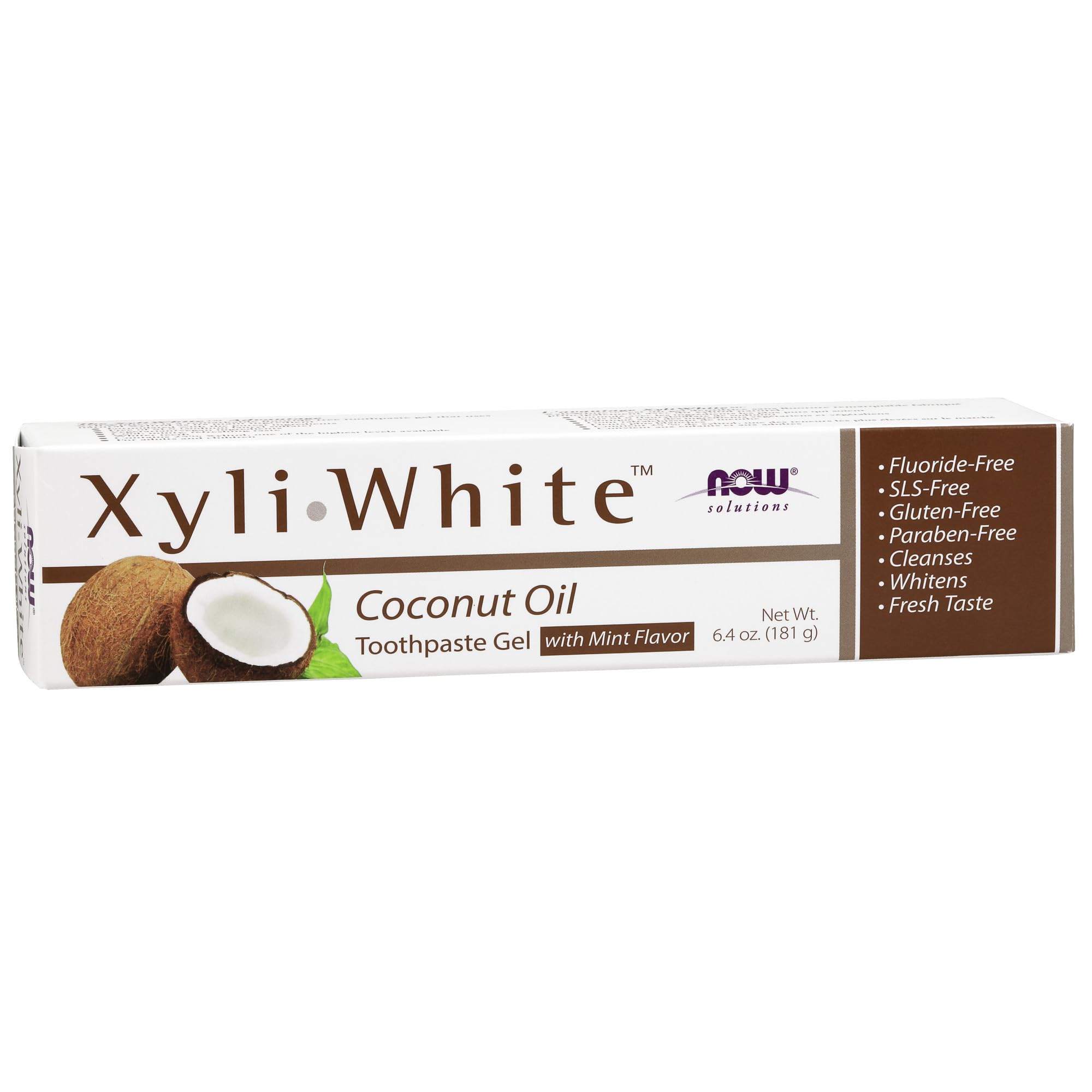 NOWXyliwhite Coconut Oil Toothpaste Gel with Mint Flavour, 181 g (Pack of 1)