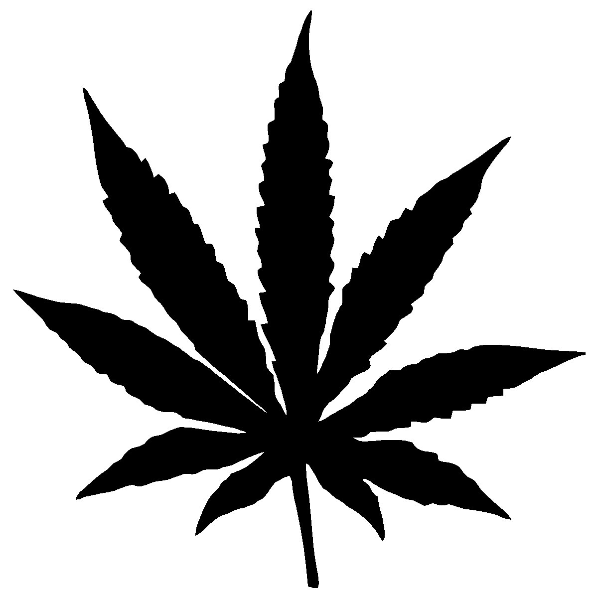 Sassy Stickers Marijuana Black 5" Sticker Decal Weed Dope Pot Stoner