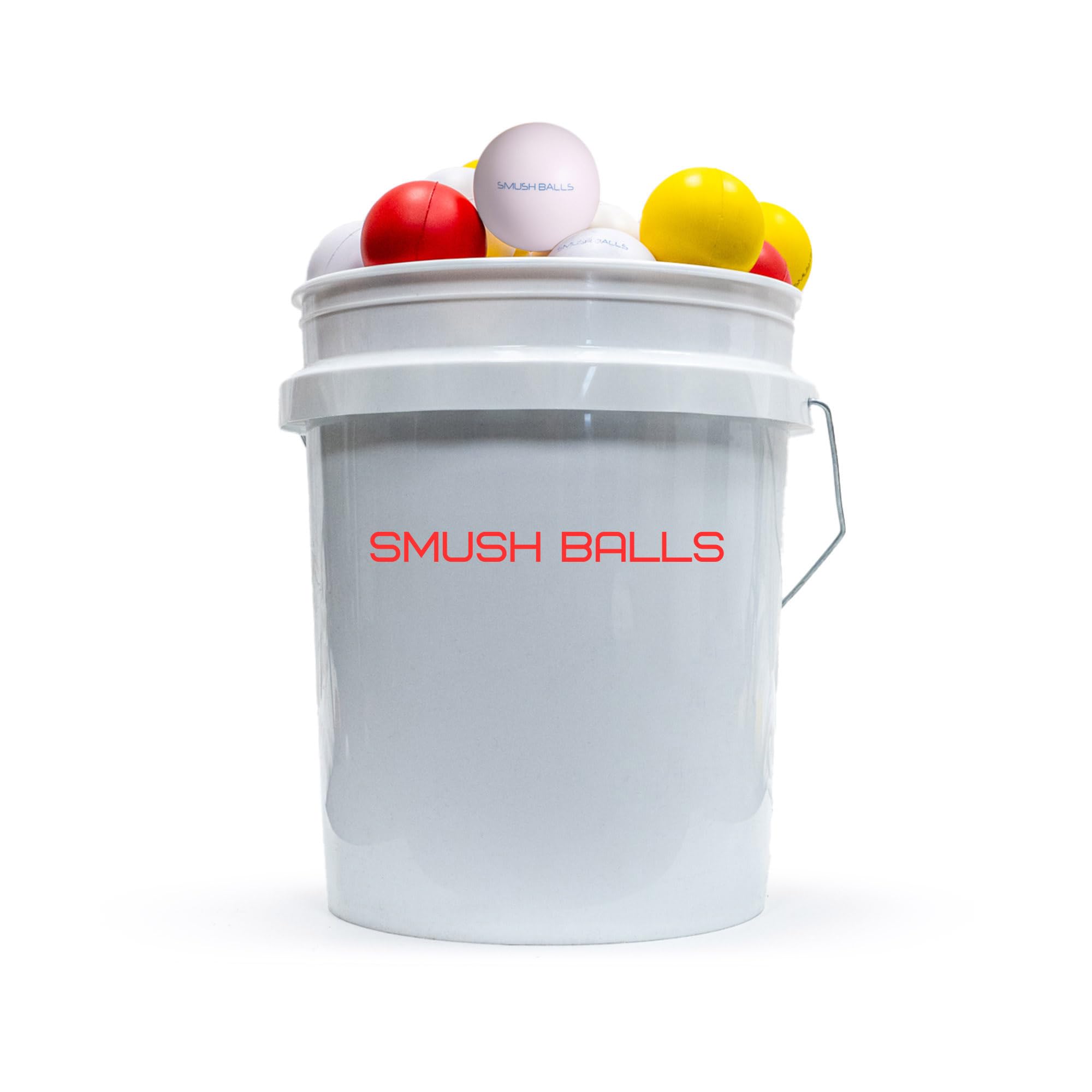 Smushballs Bucket with Smushballs - The Ultimate Anywhere Batting Practice Baseball w/Lid