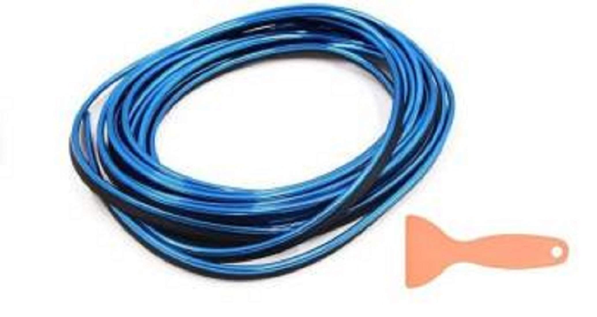 Kardeck Car Interior Decoration Accessory Beading, Flexible Styling PVC Moulding Trim Strip(5 Meters,Blue)